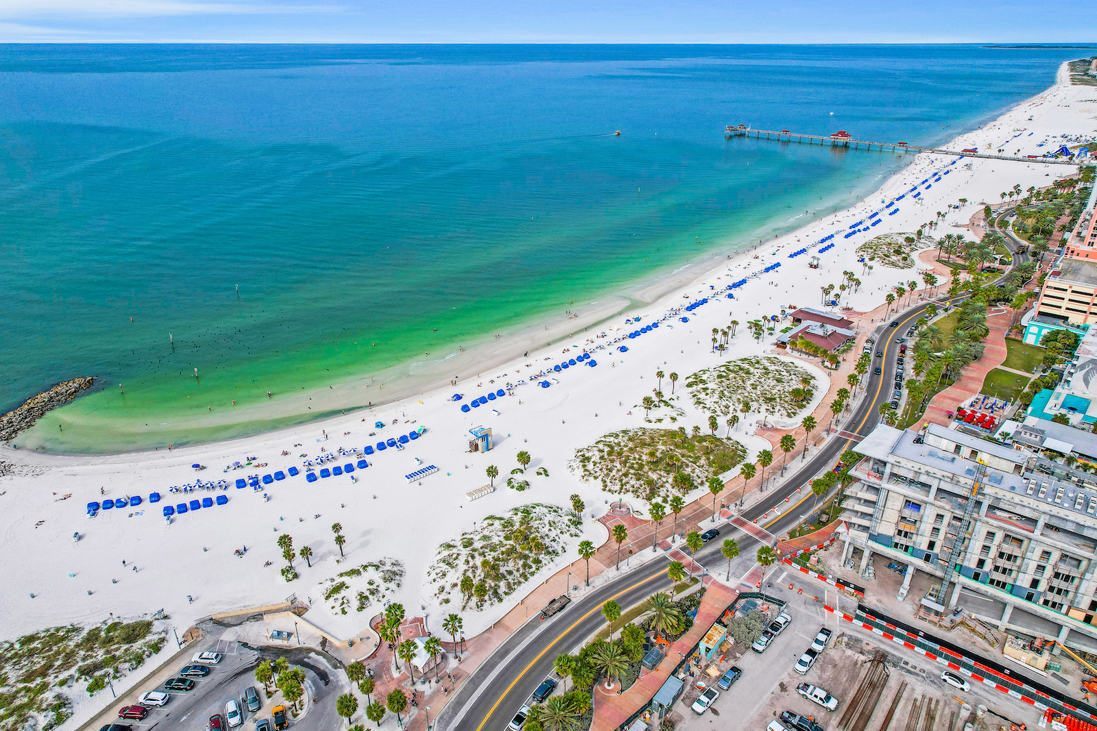 Birds eye view of Clearwater, Florida.