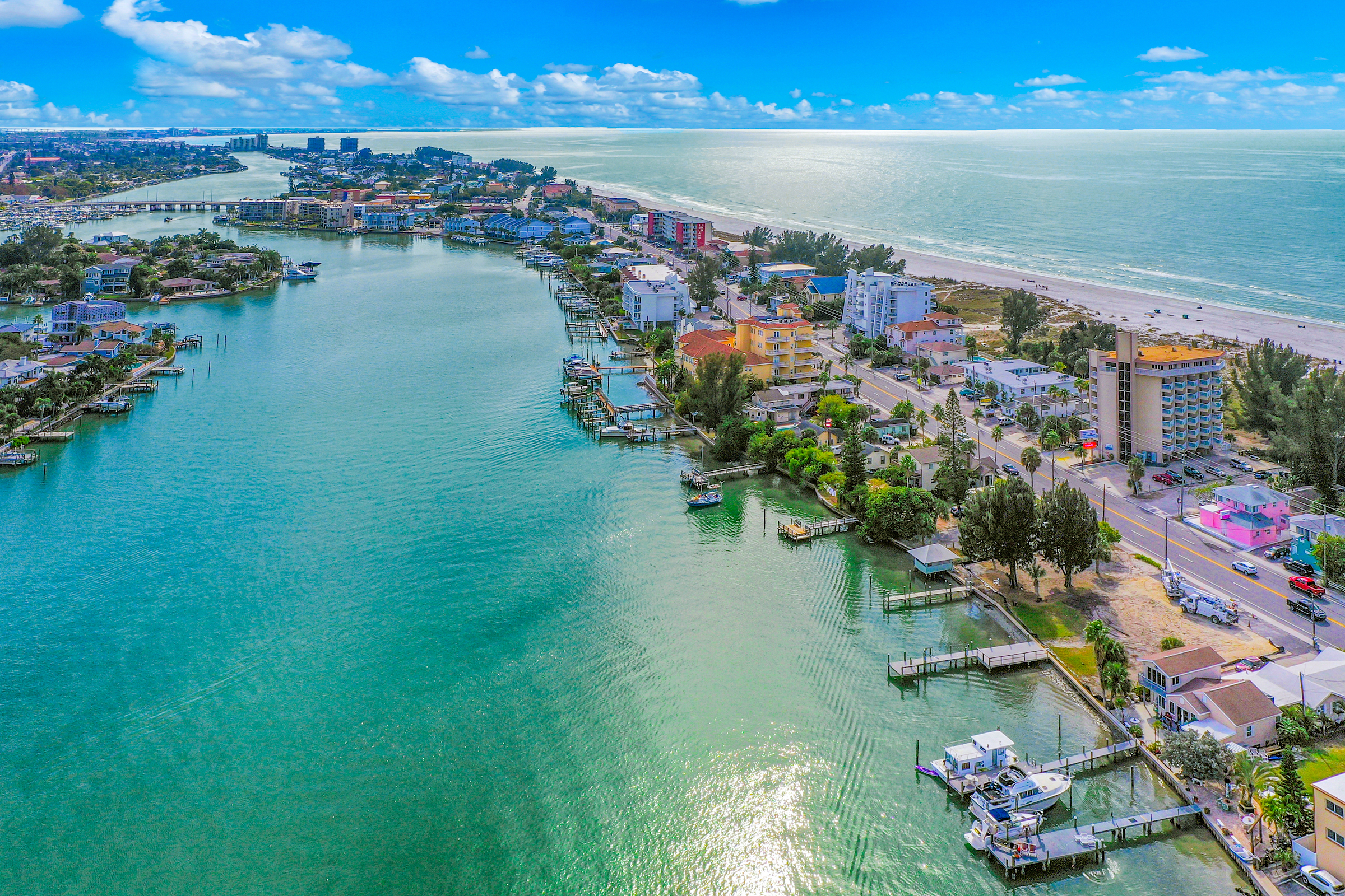 aerial view of Treasure Island, FL