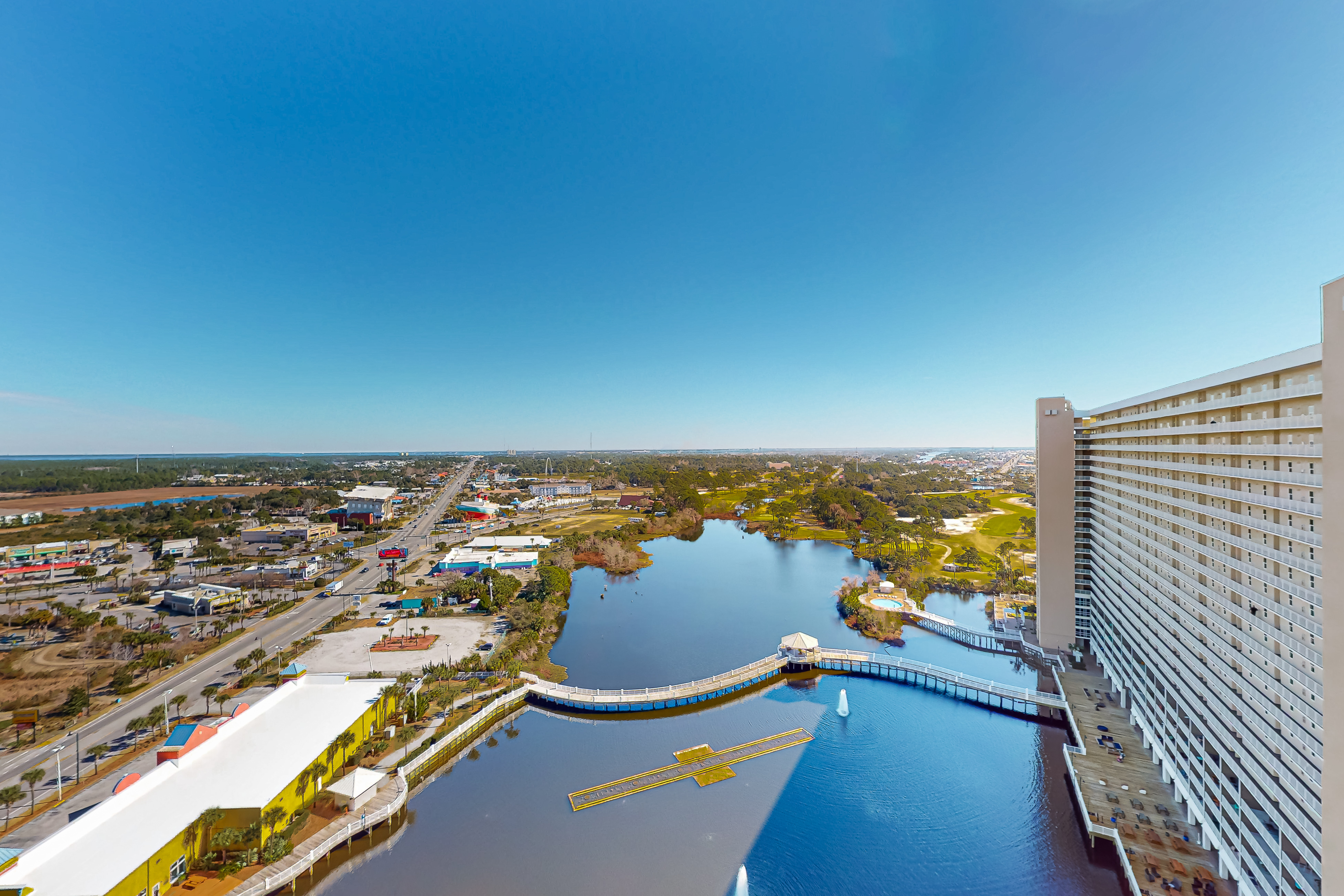 The skyline of laketown wharf condos.