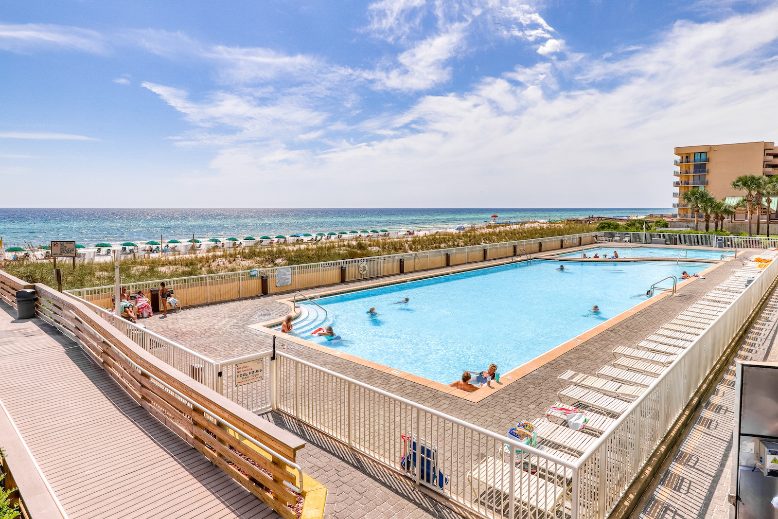 The pool area at Waters Edge in Fort Walton.