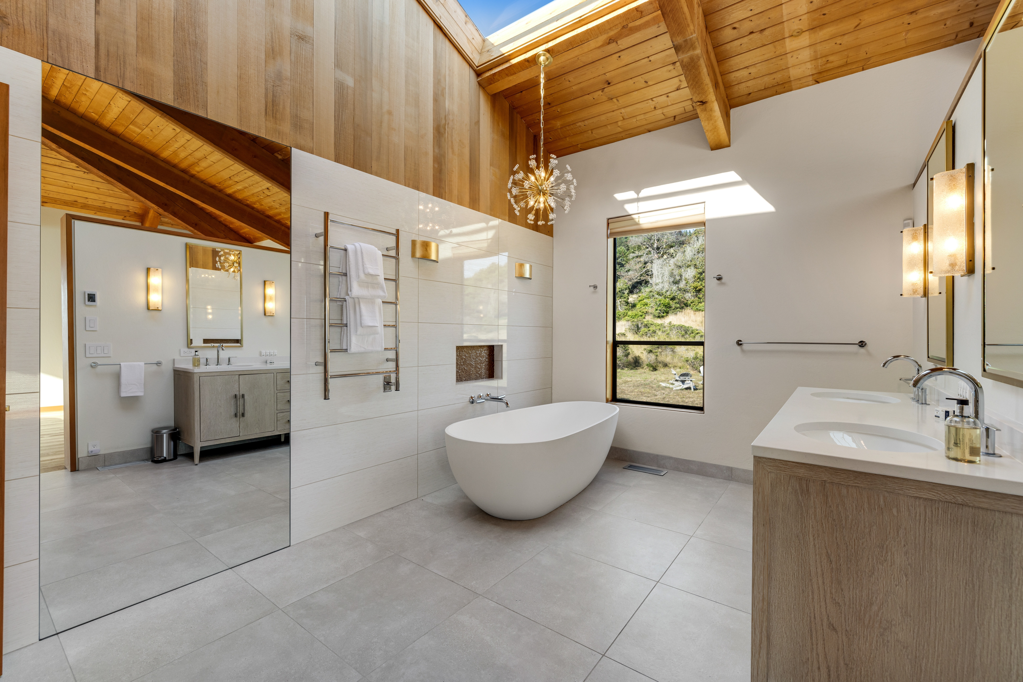 bathroom in vacation home in sea ranch with luxurious touches