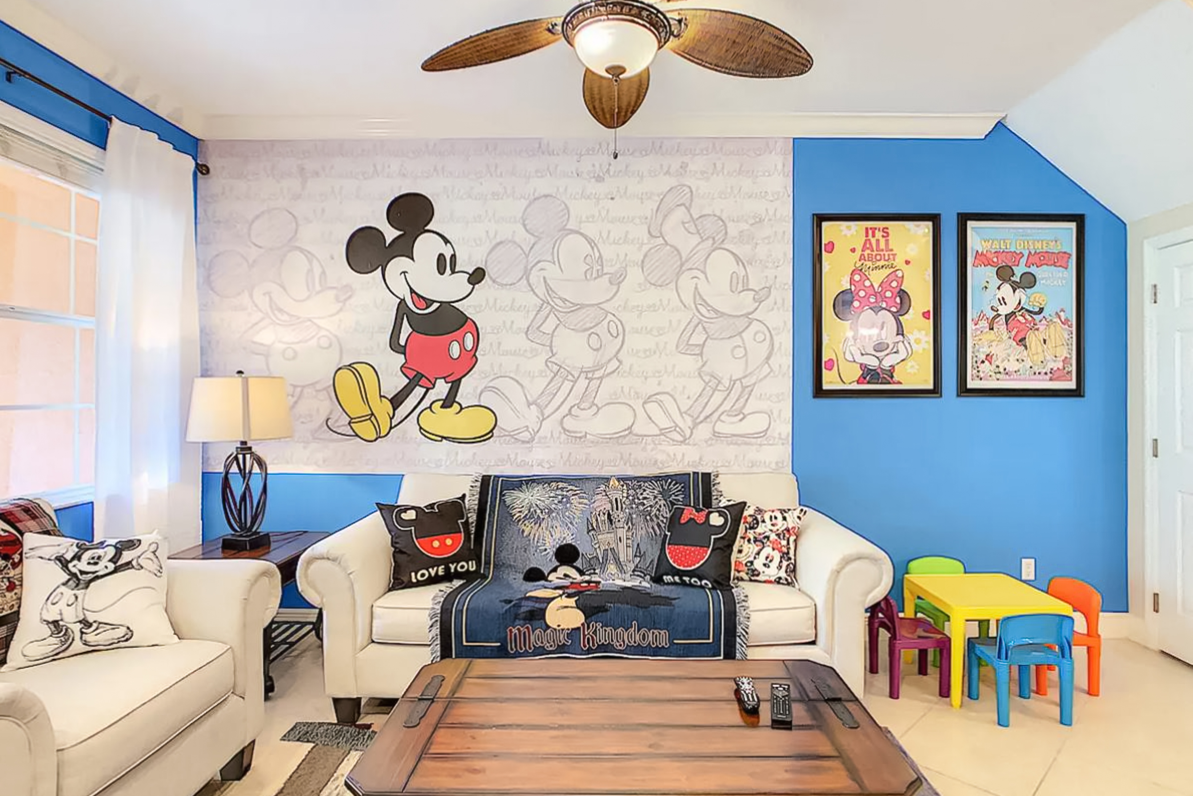 Mickey Mouse themed living room