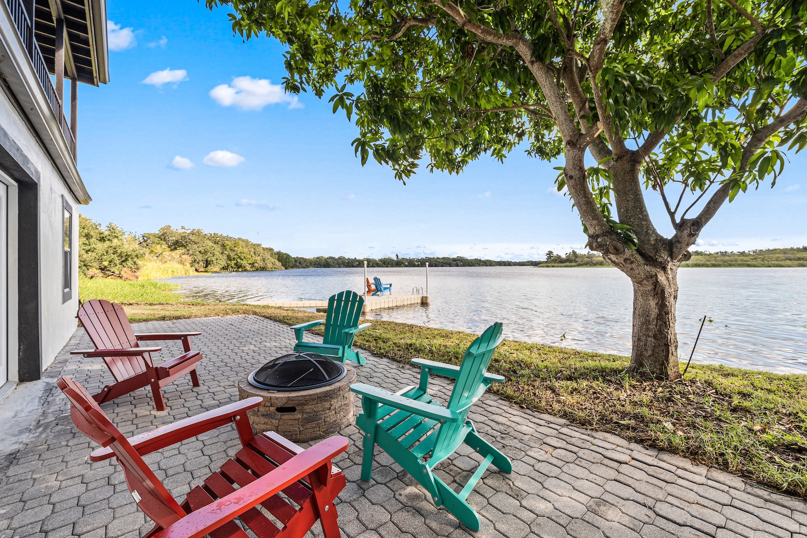 The back area overlooking the bay at a Tampa, FL rental.