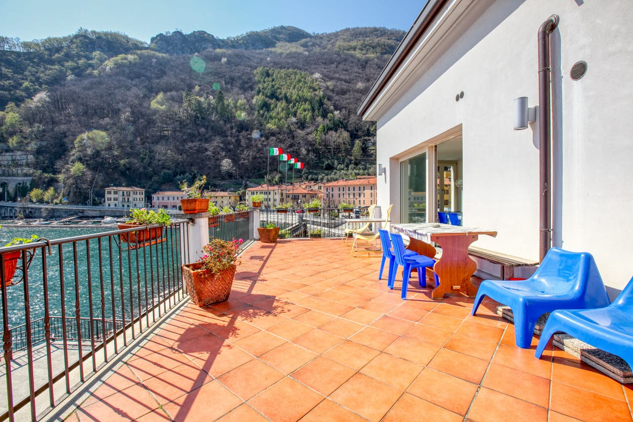 Balcony with view of Lake Como