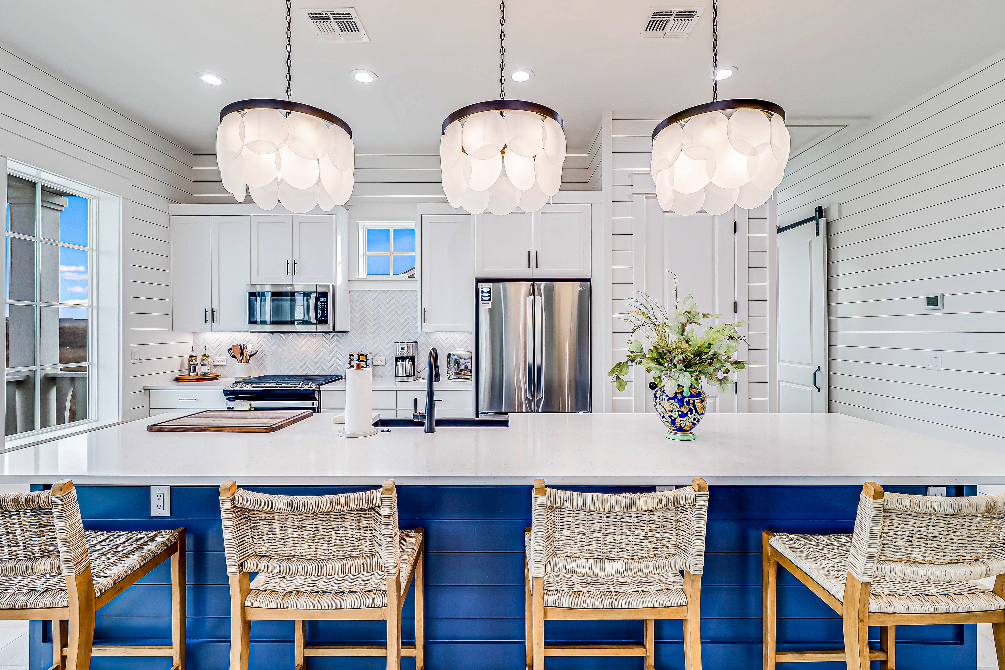 beautiful blue kitchen