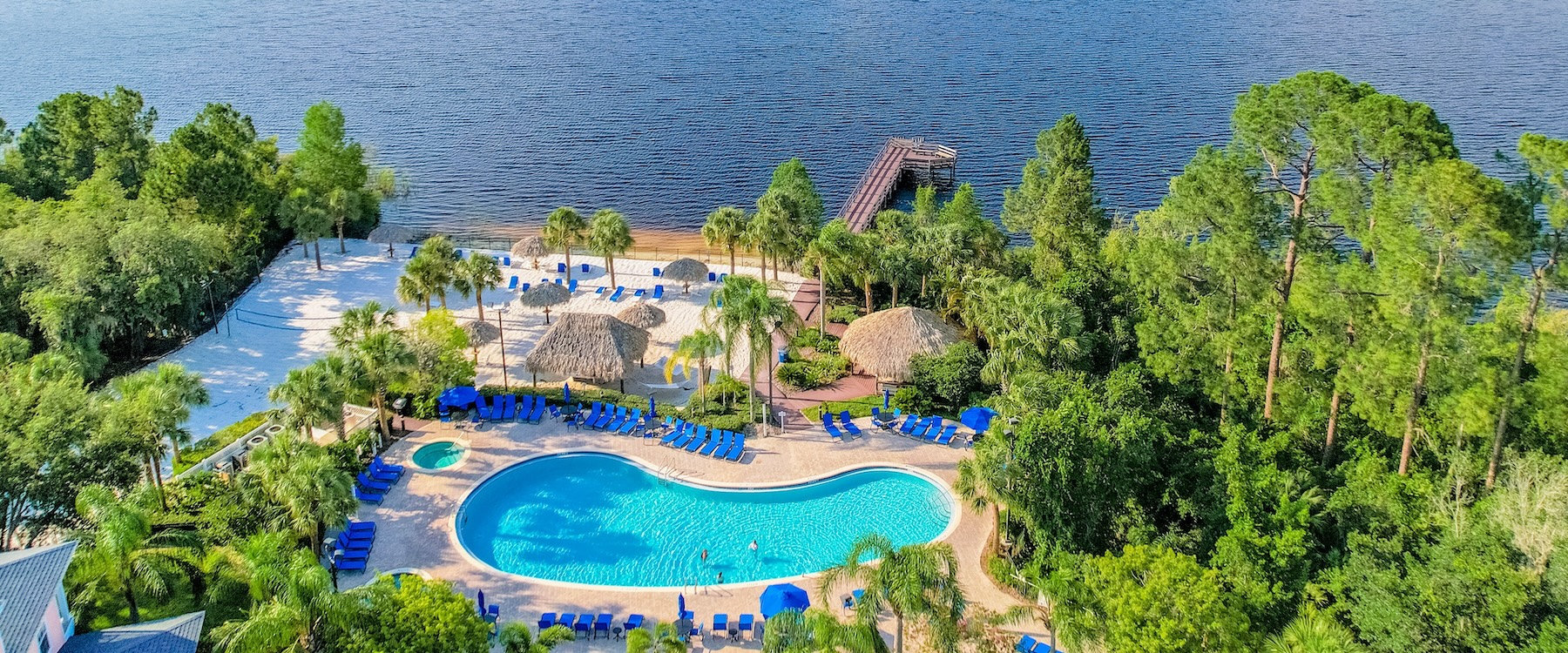 Bahama Bay Resort pool and lake view.