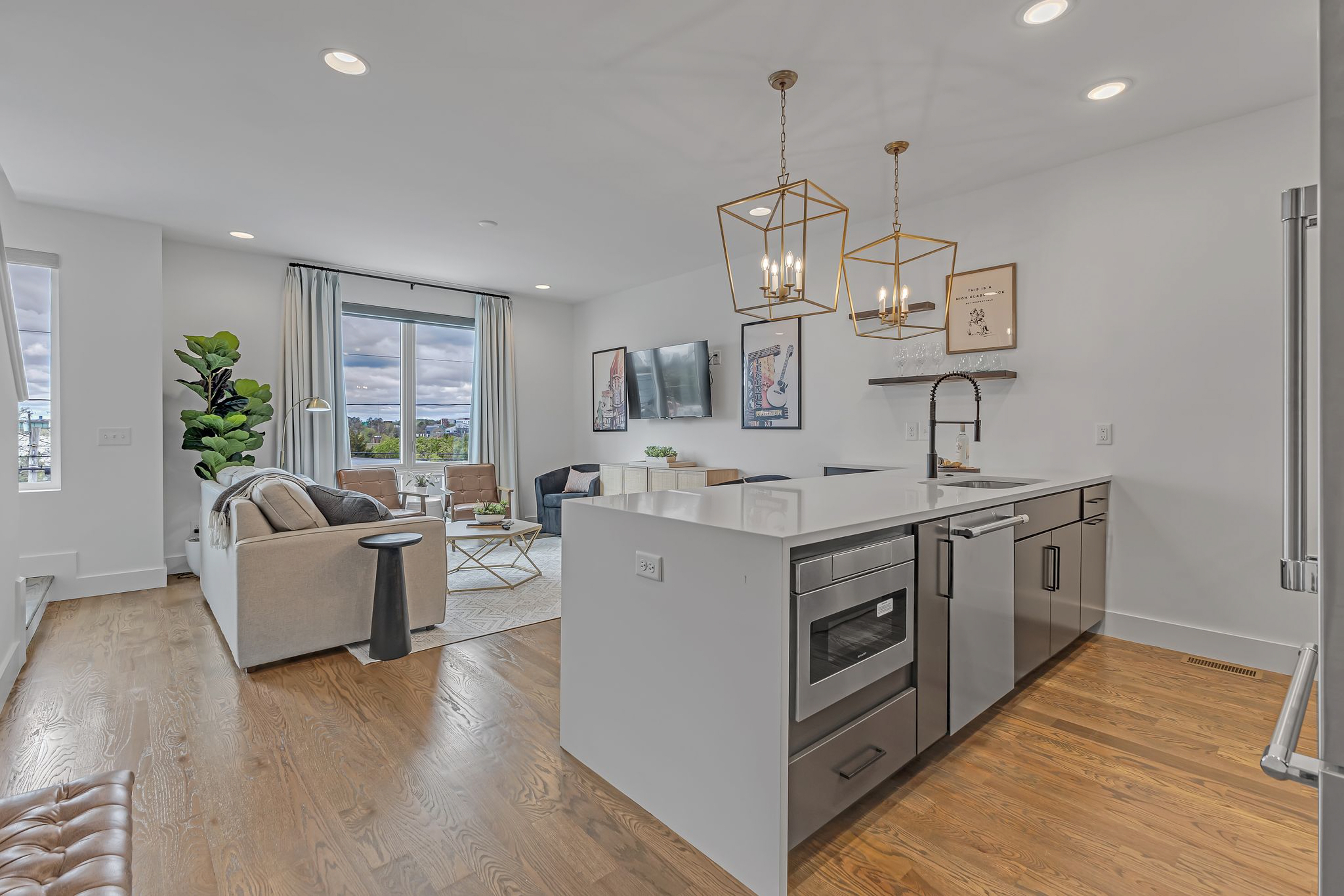 The living room of a Nashville, TN Vacation rental.
