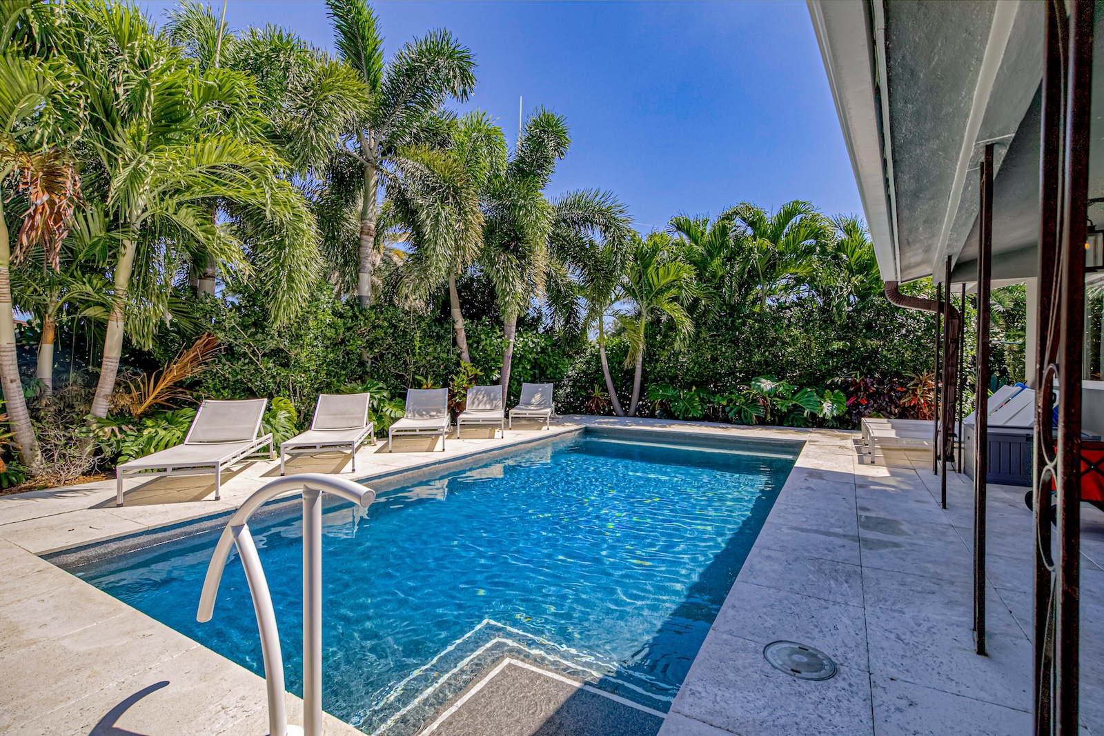 The pool area at a vacation rental in Wilton Manors.