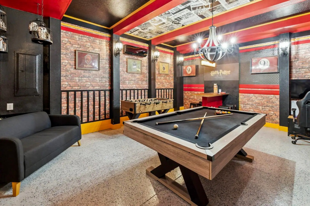 A game room at a rental in Kissimmee, FL.