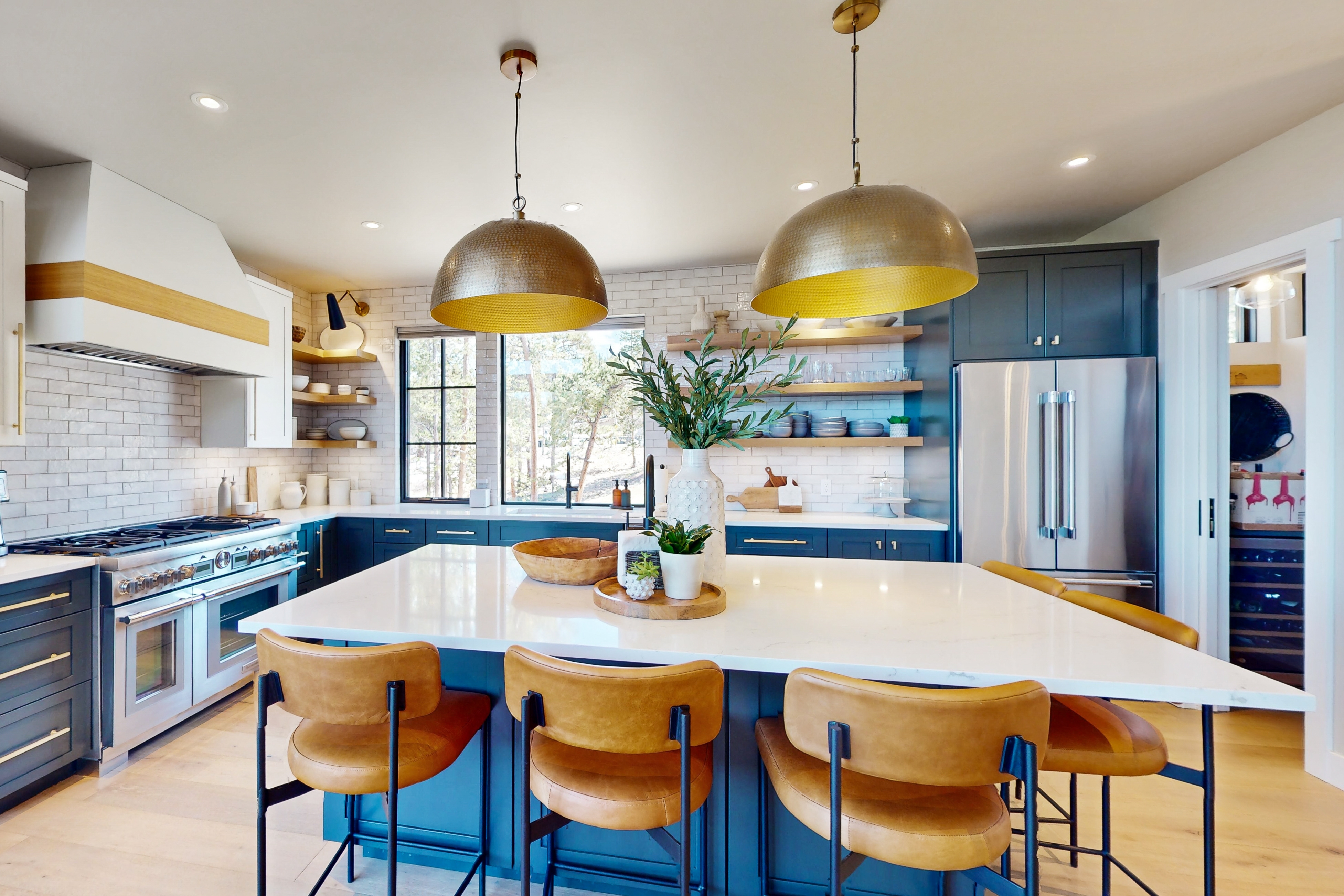 beautiful blue kitchen