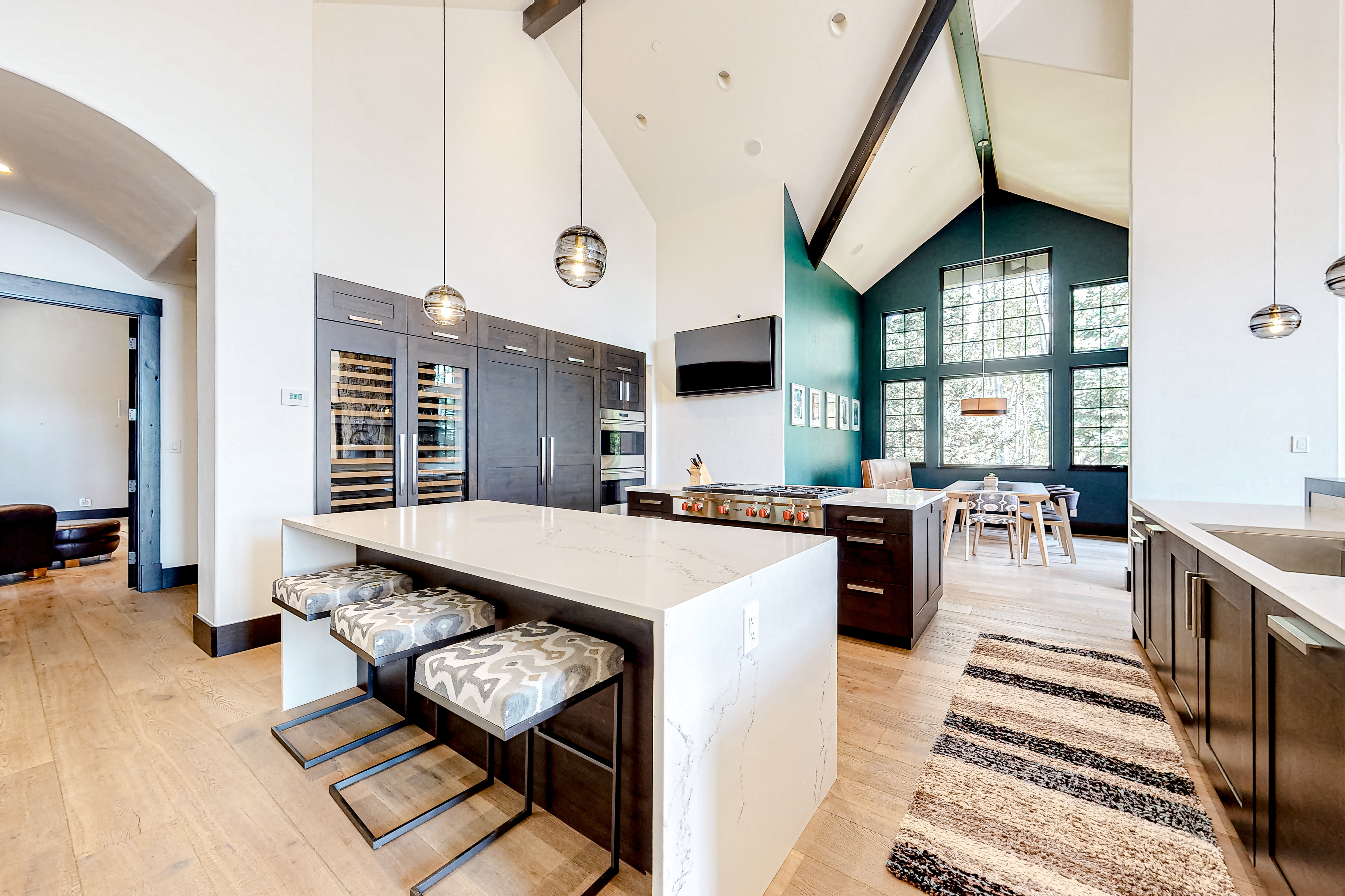 high ceilings and open layout of edwards, colorado vacation home