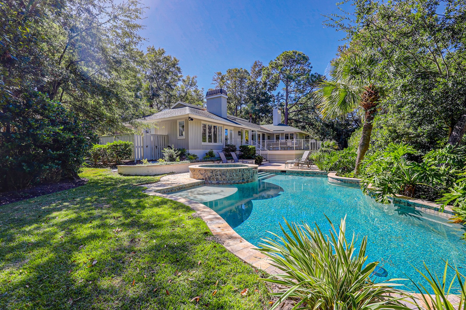 A pool at a vacation rental in Hilton Head, SC.
