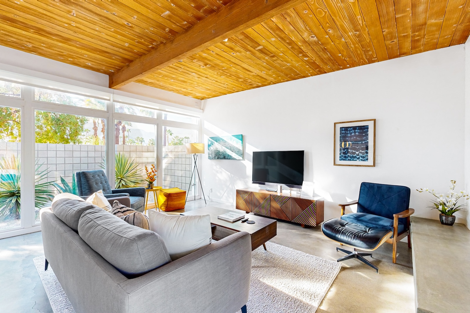 A modern living area in Palm Springs.