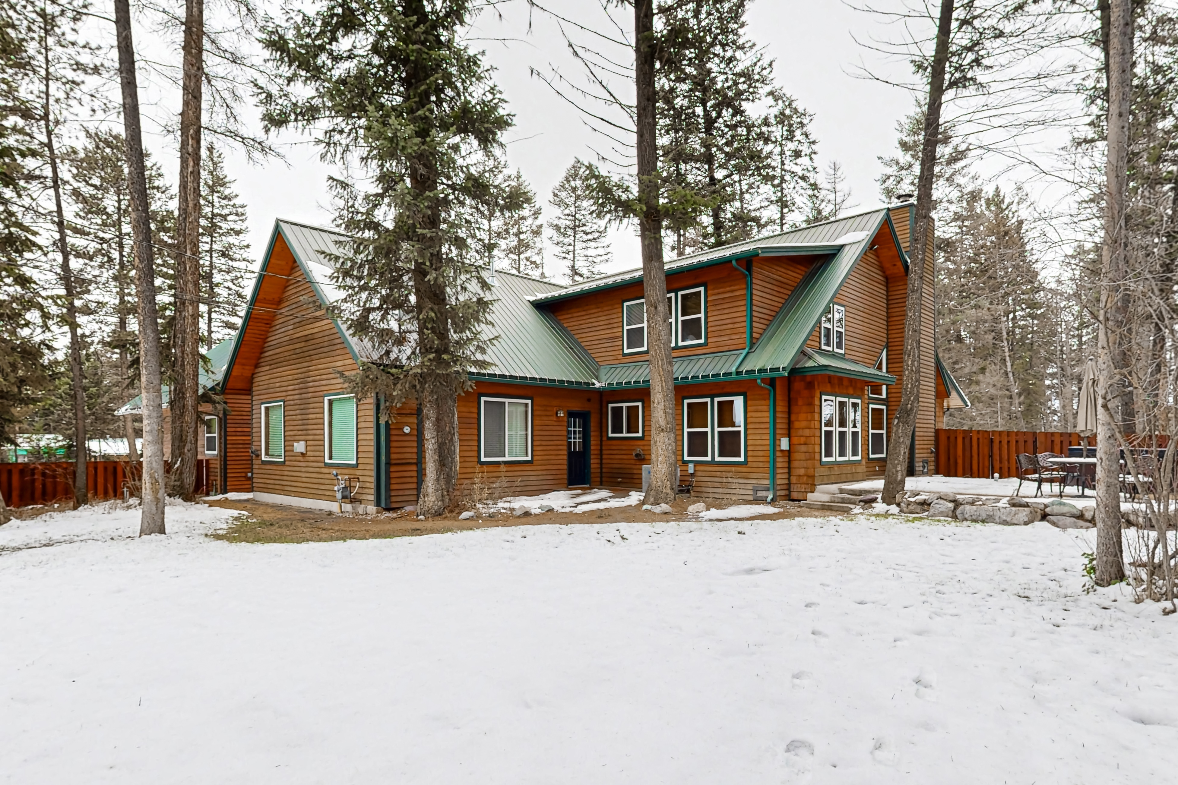 Cabin in winter in Whitefish, Montana