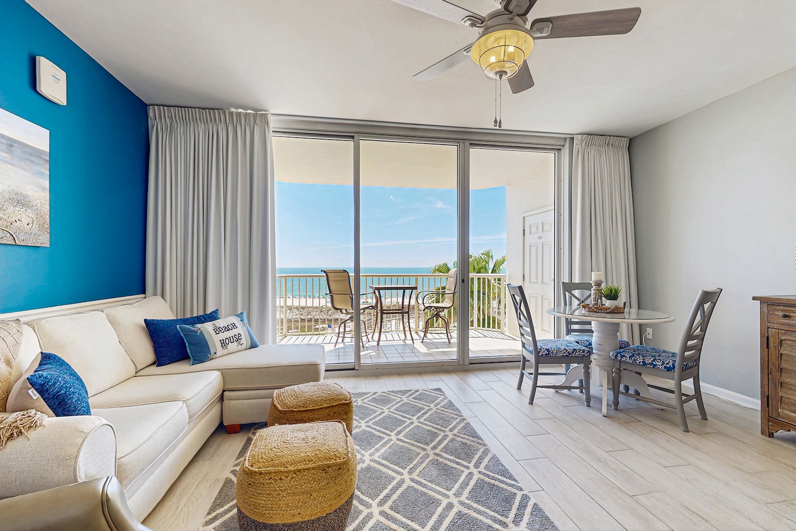 Living space of a rental in Gulf Shores.