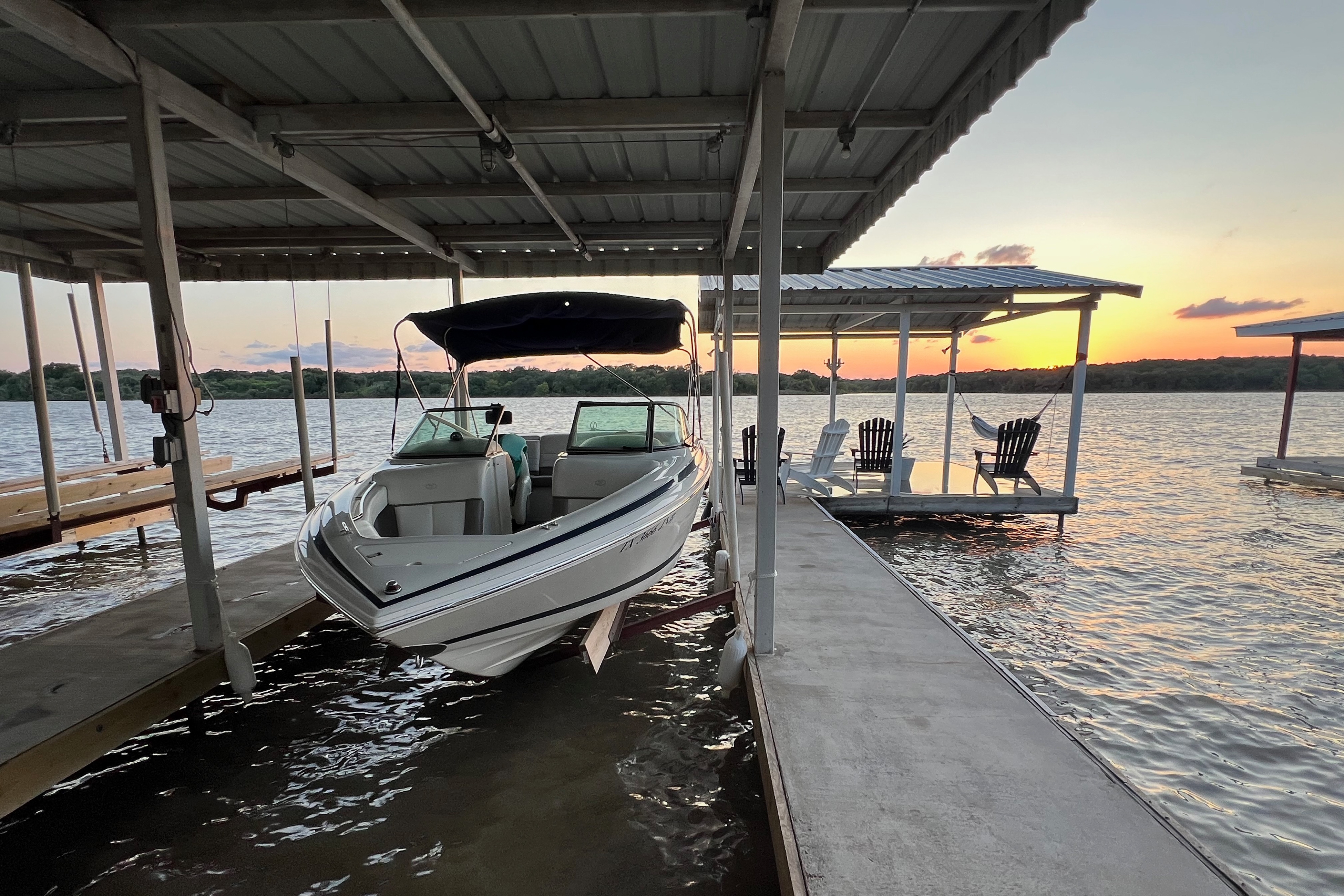 a boat on a dock in a texas river