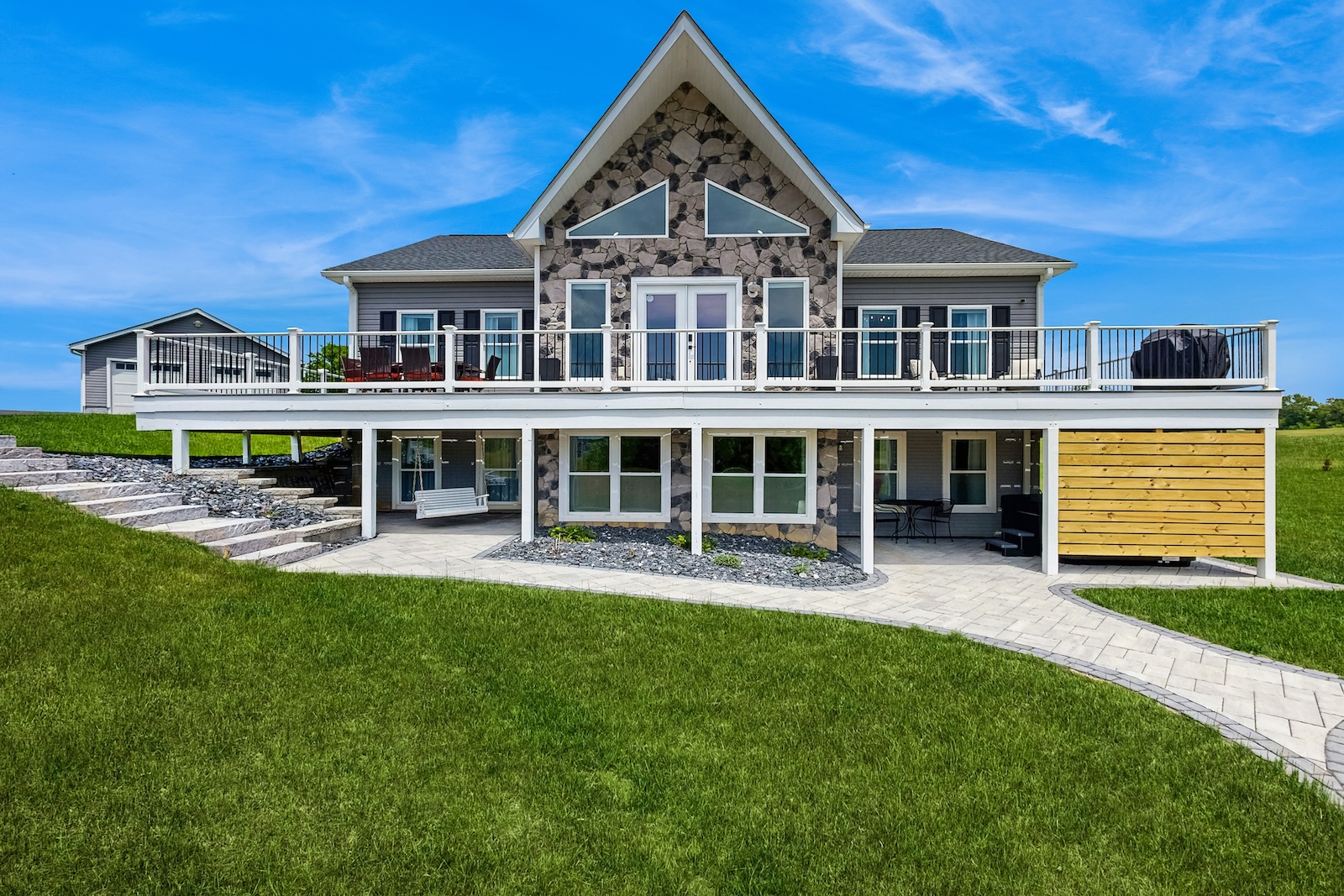 The exterior of a vacation rental in Orange, VA.