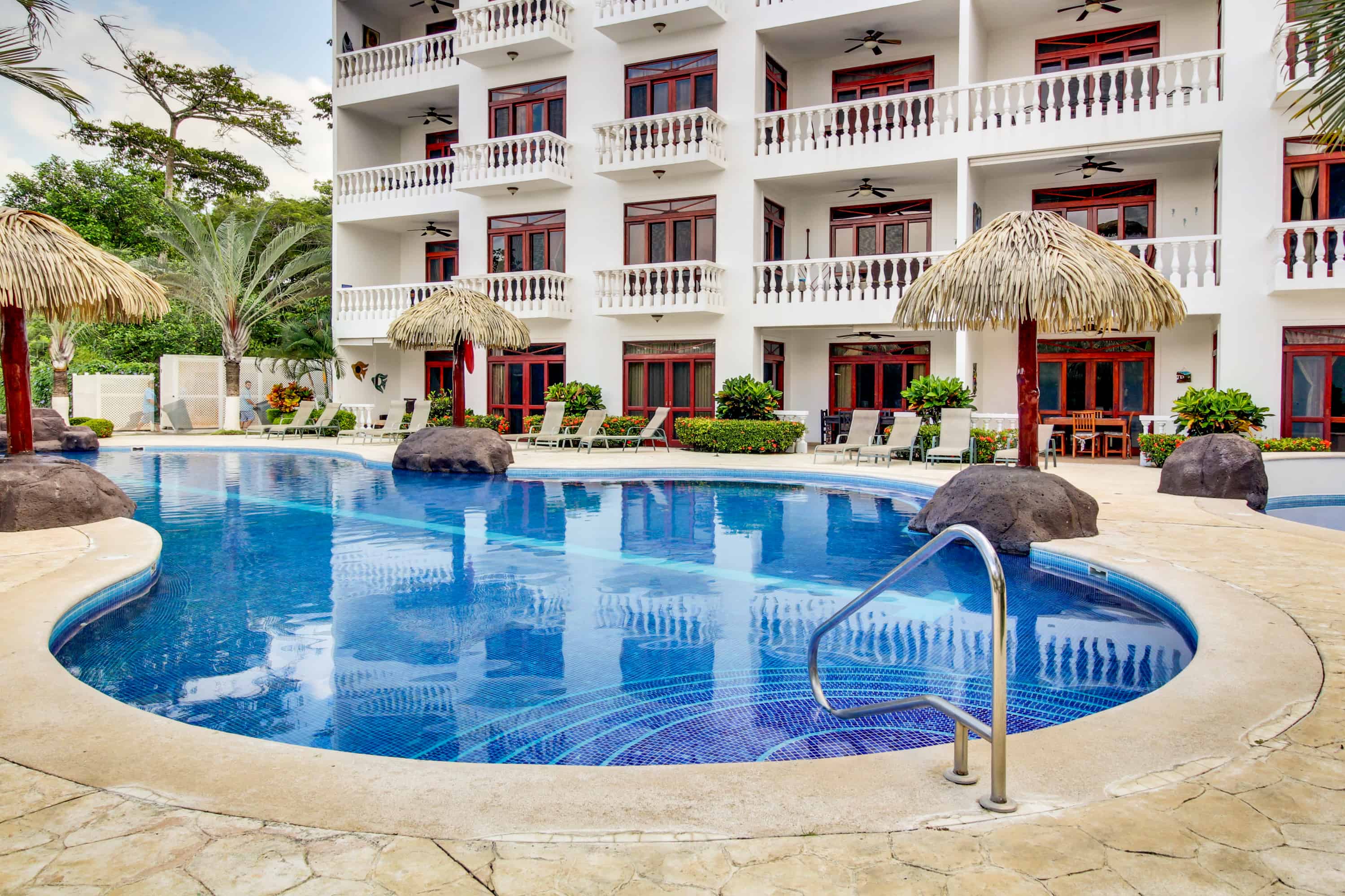 The pool of a community association in Jaco, Costa Rica