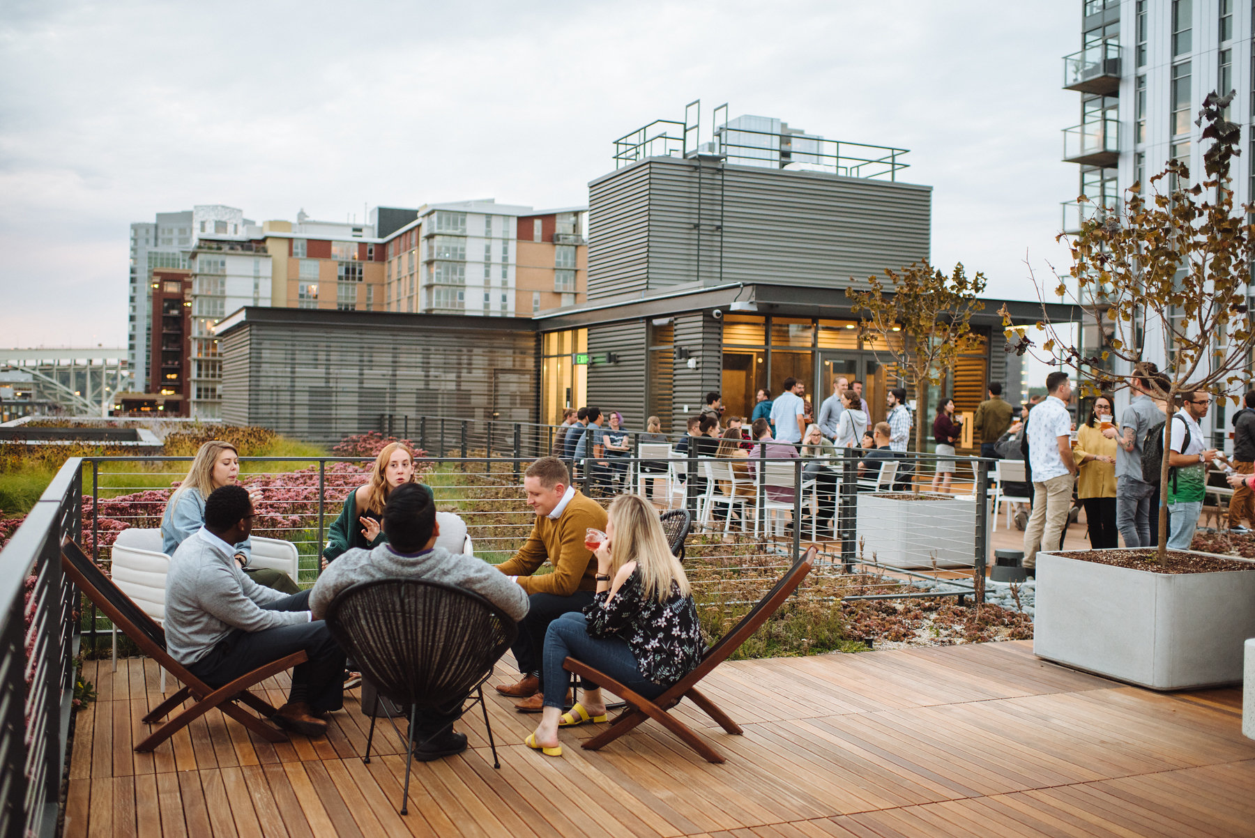 Vacasa Heartline building Open House event on rooftop