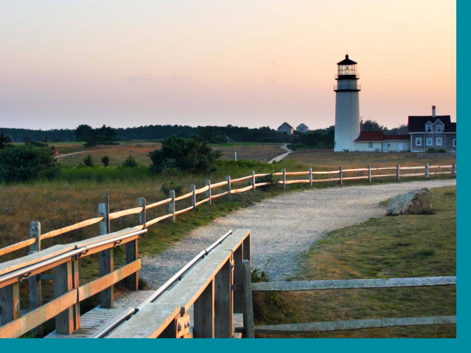 Cape Cod lighthouse at sunset