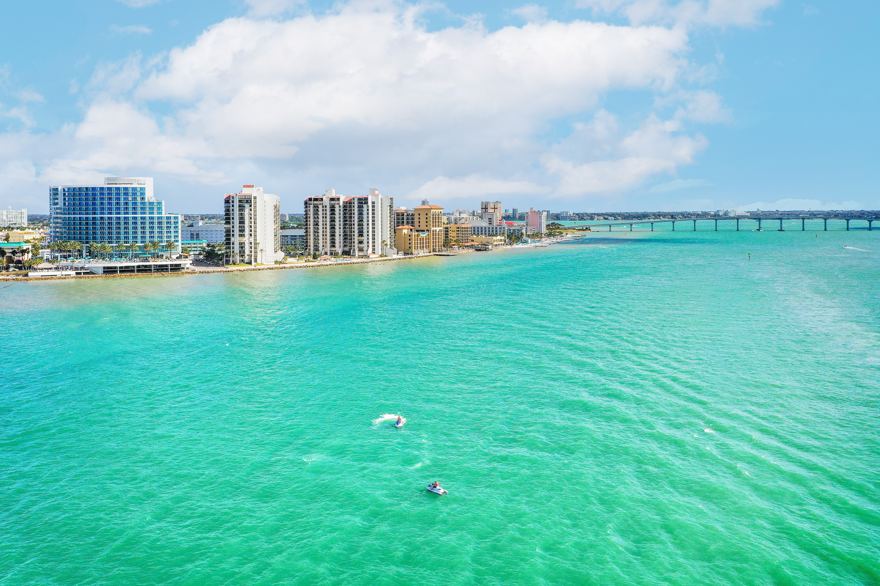blue waters of Clearwater, FL