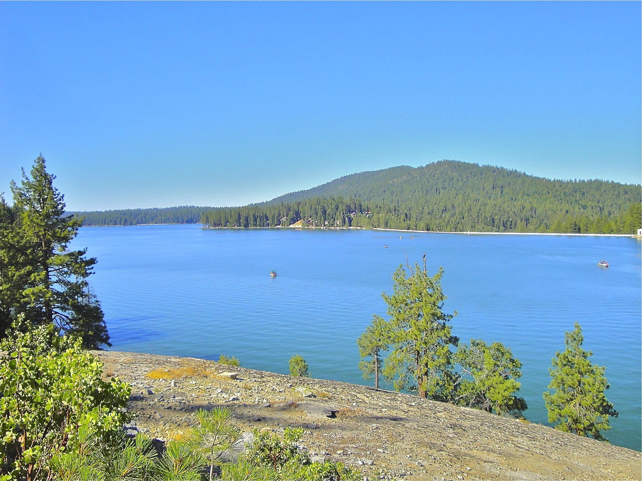 View of Shaver Lake on a sunny day