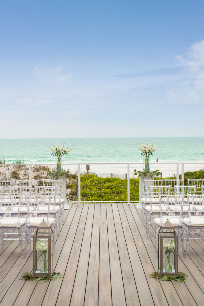 Outdoor Weddings at TOPS'L Beach & Racquet Resort - Blue Dunes Deck Ceremony