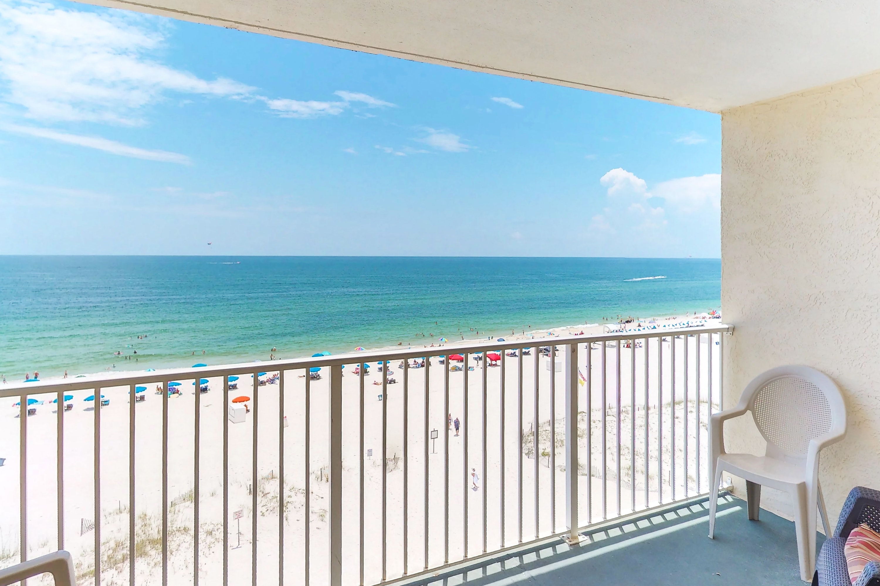 View of beach from Gulf Shores, AL vacation rental