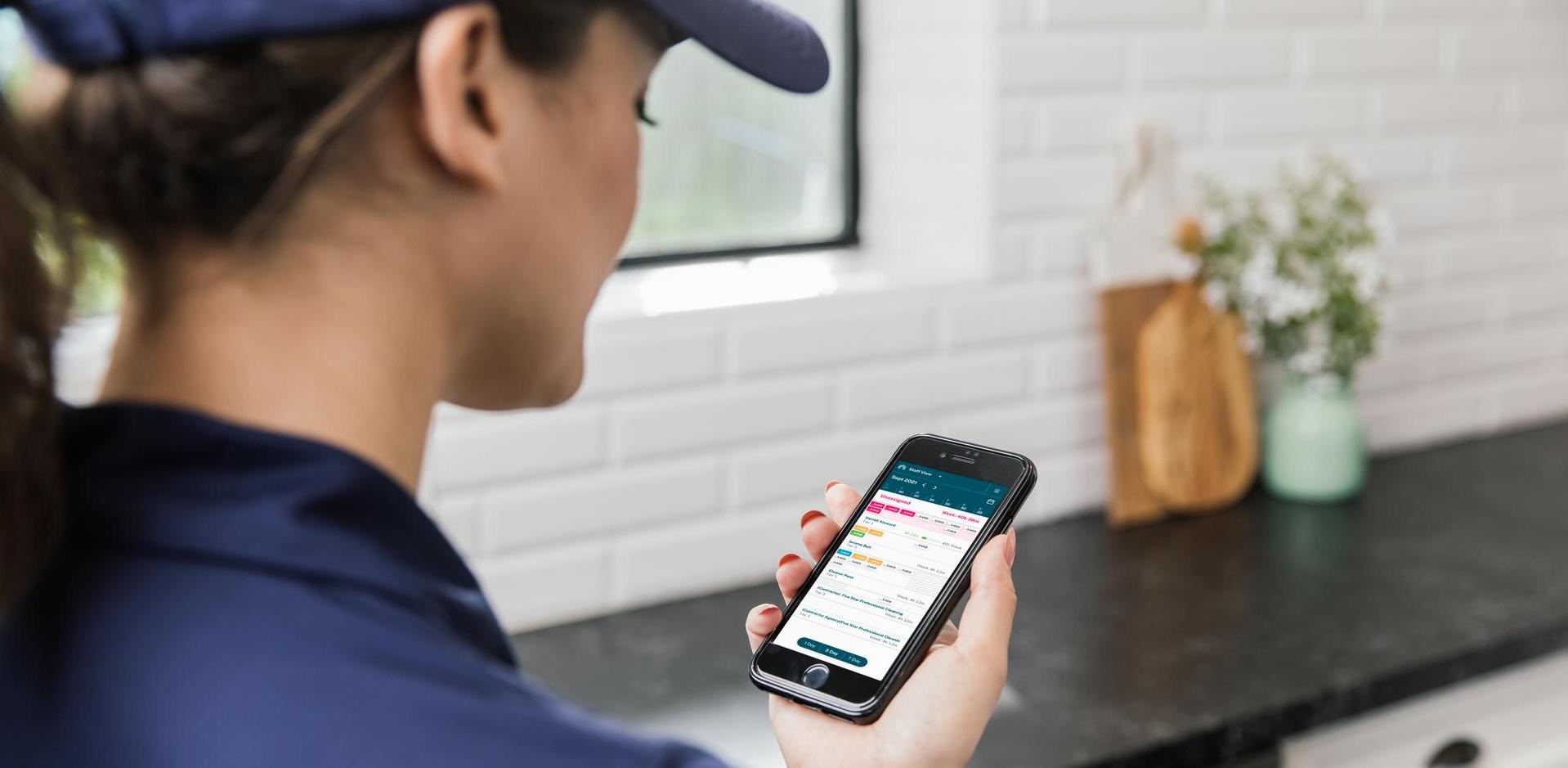 Woman holding a phone