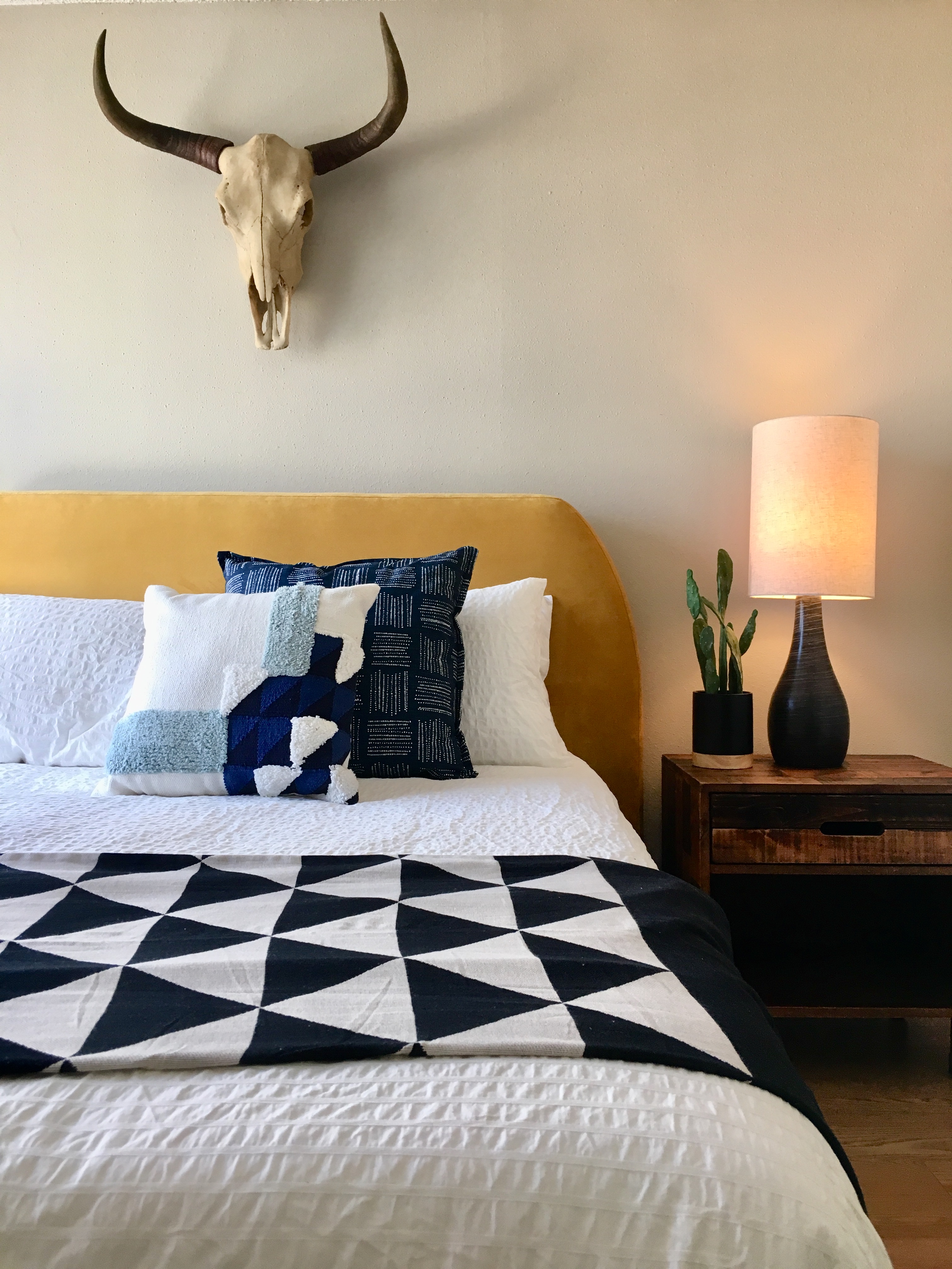 Vacation rental bedroom with modern decor