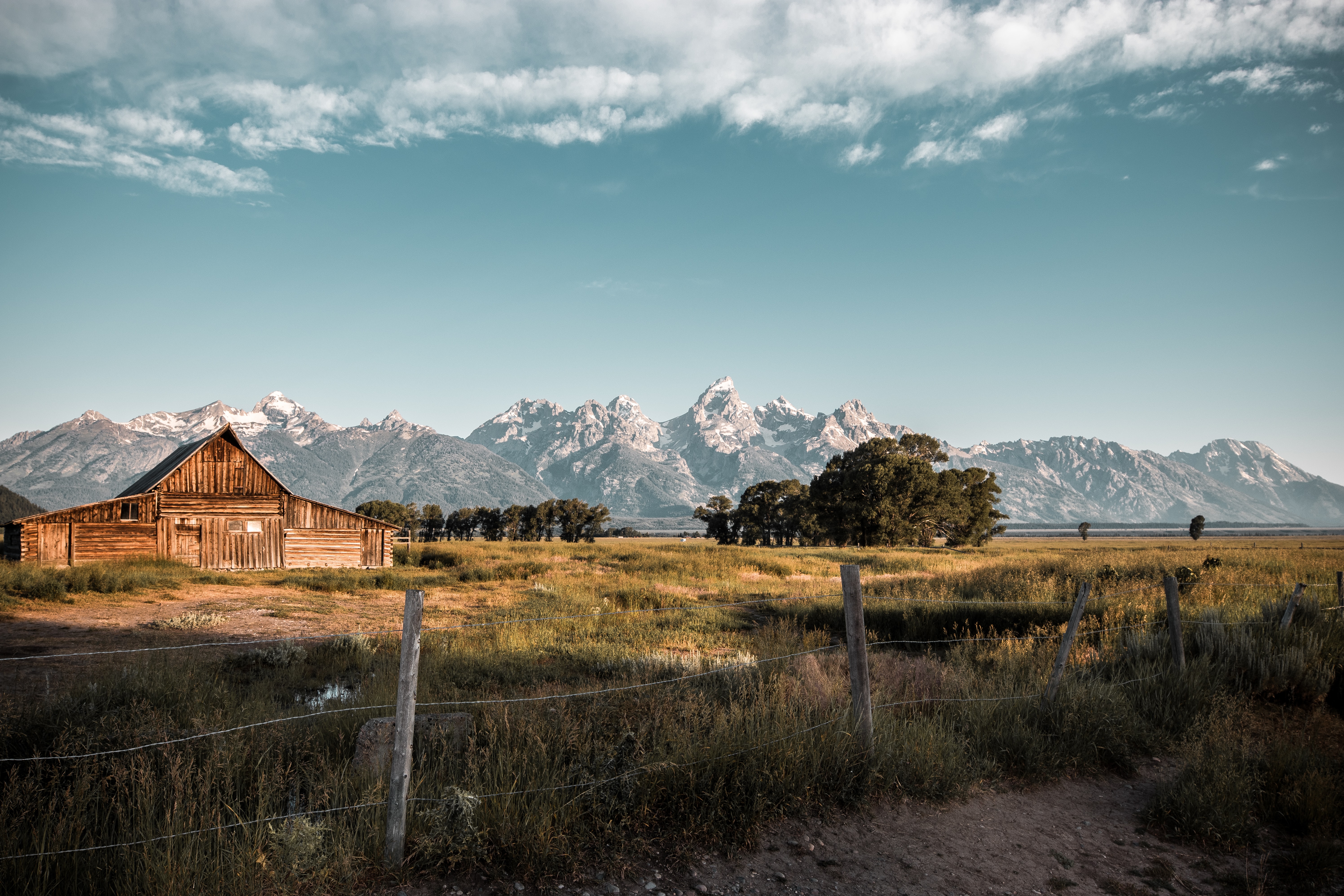 view of the grand tetons from jackson hole