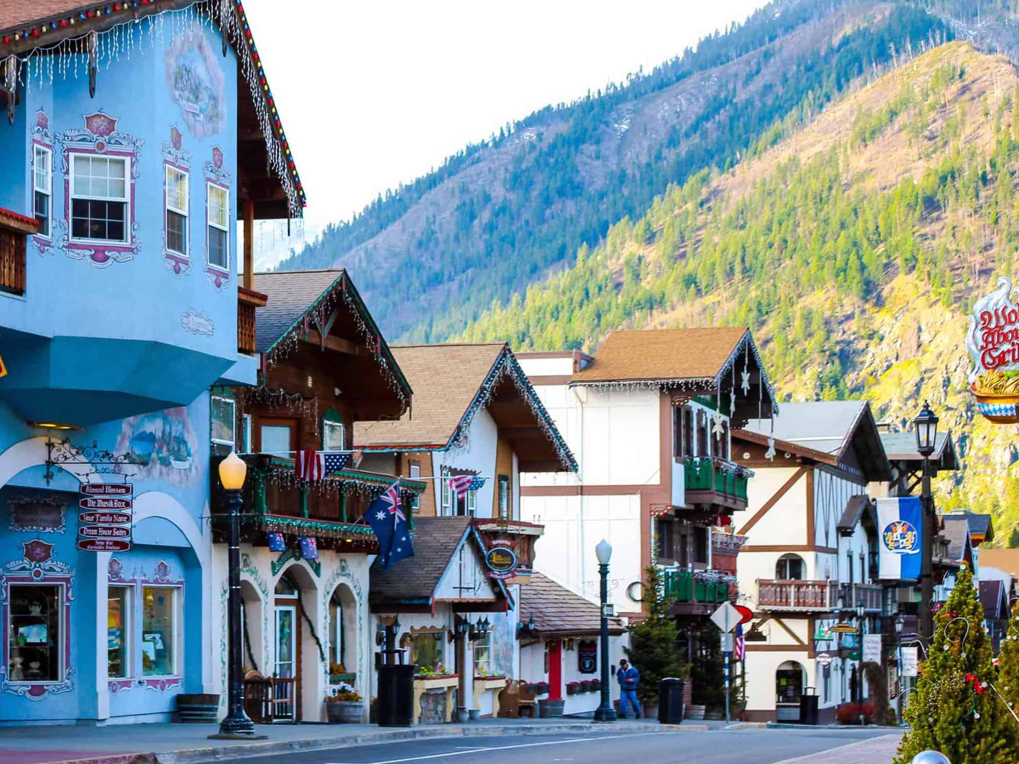 Bavarian-style buildings in Leavenworth, WA