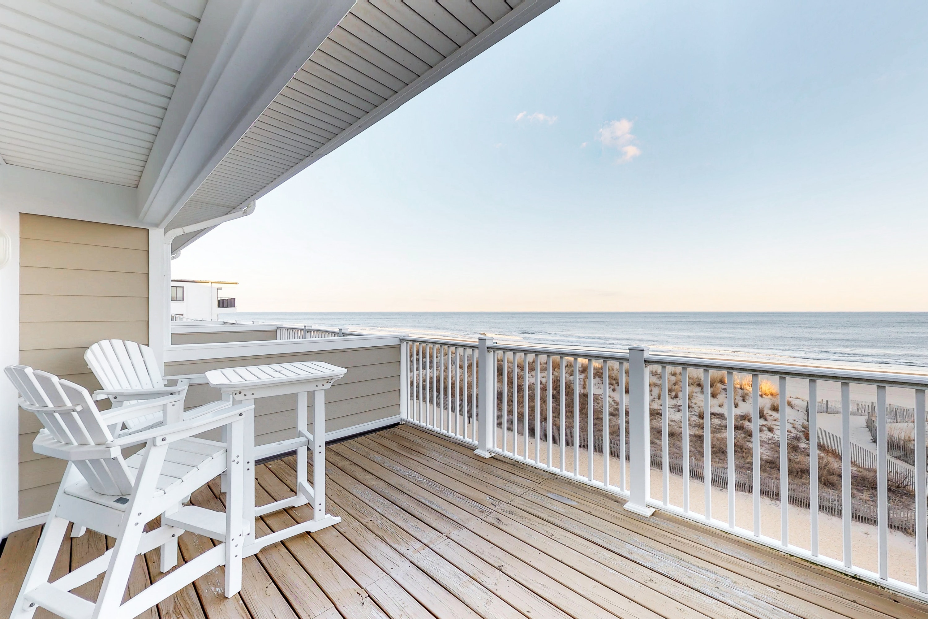 View of beach from Ocean City, MD beach rental