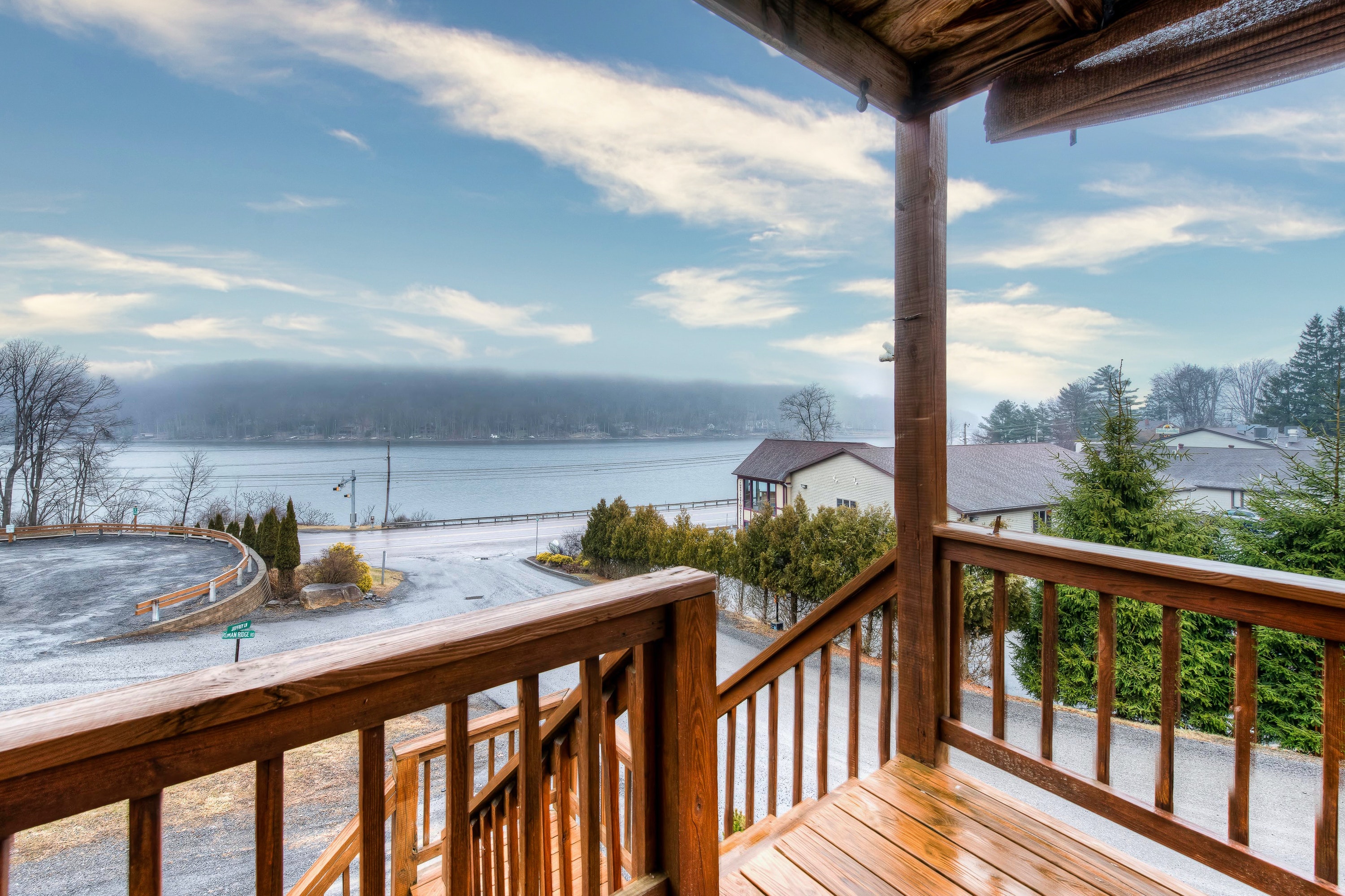 deck facing lake in maryland
