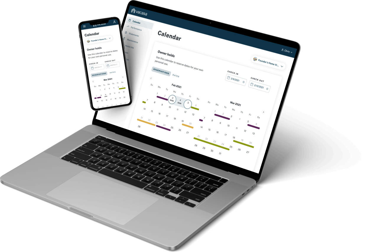A laptop and a phone highlighting a calendar on their screens.