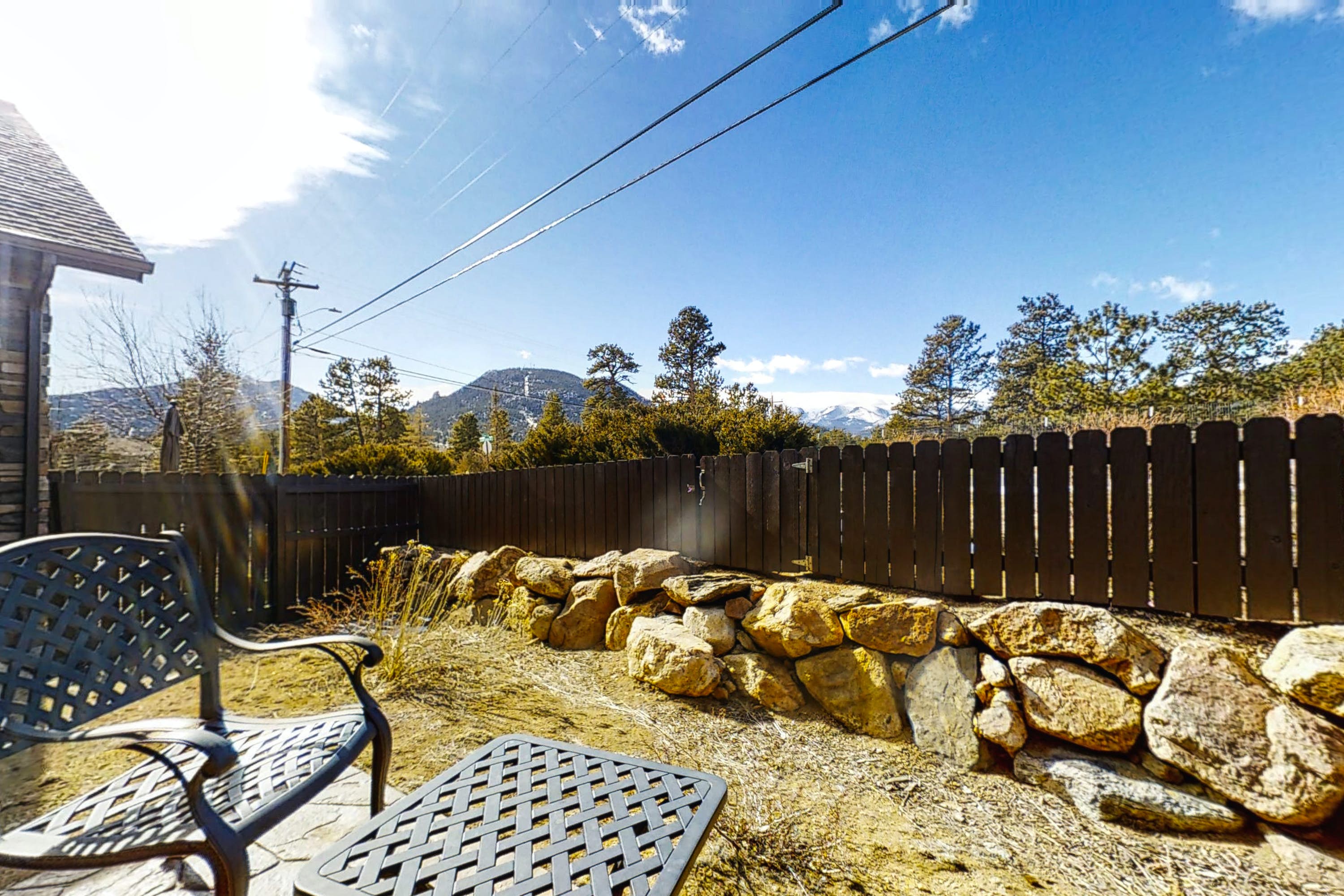 Backyard with rock landscaping in Estes Park