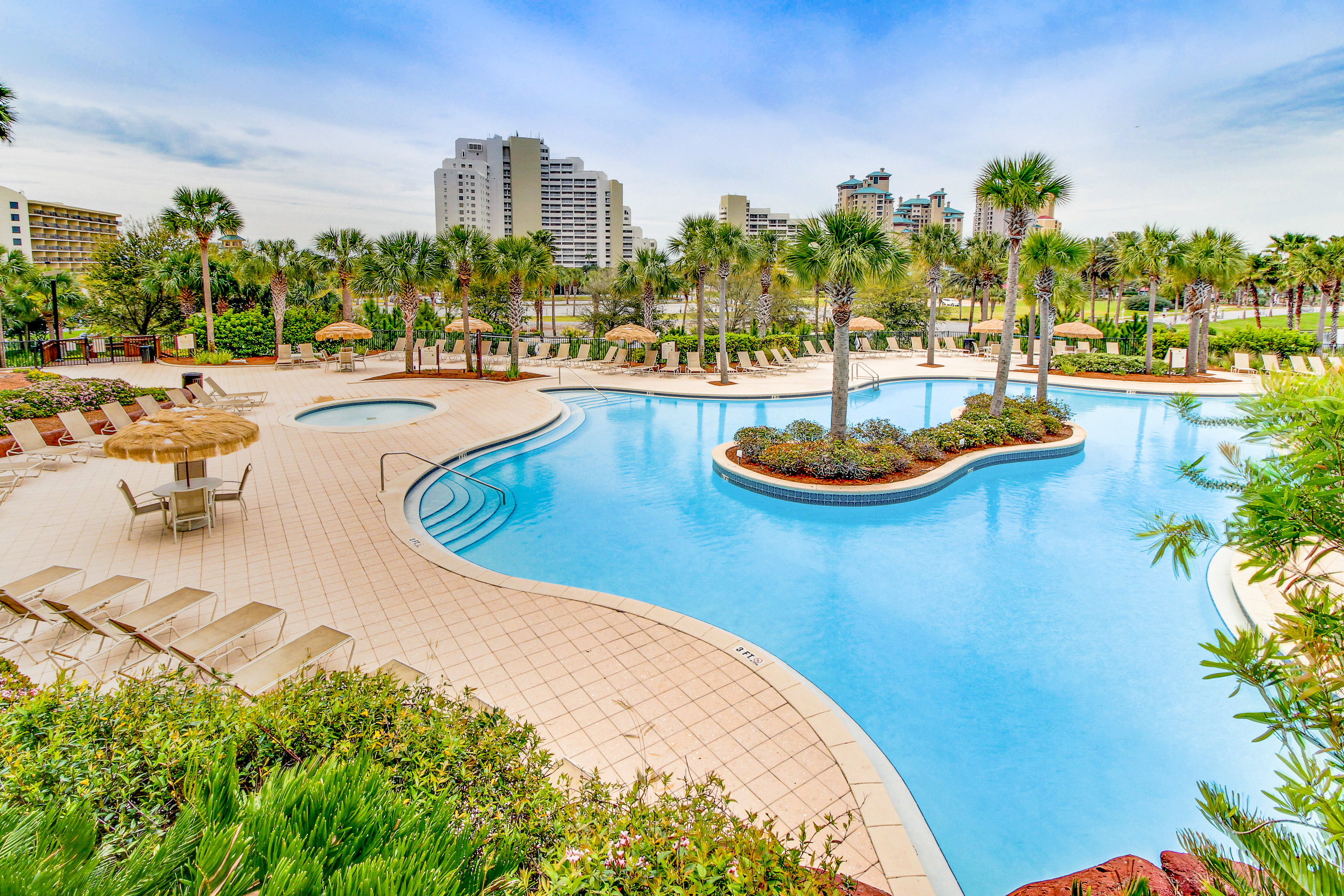 The pool area at Sandestin Resort in Destin, FL.