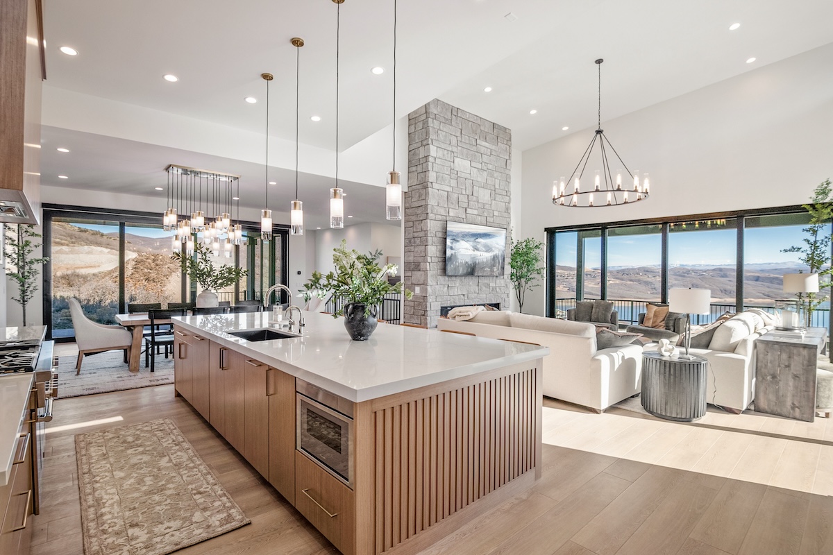 The kitchen of a vacation rental in Heber City, Utah.