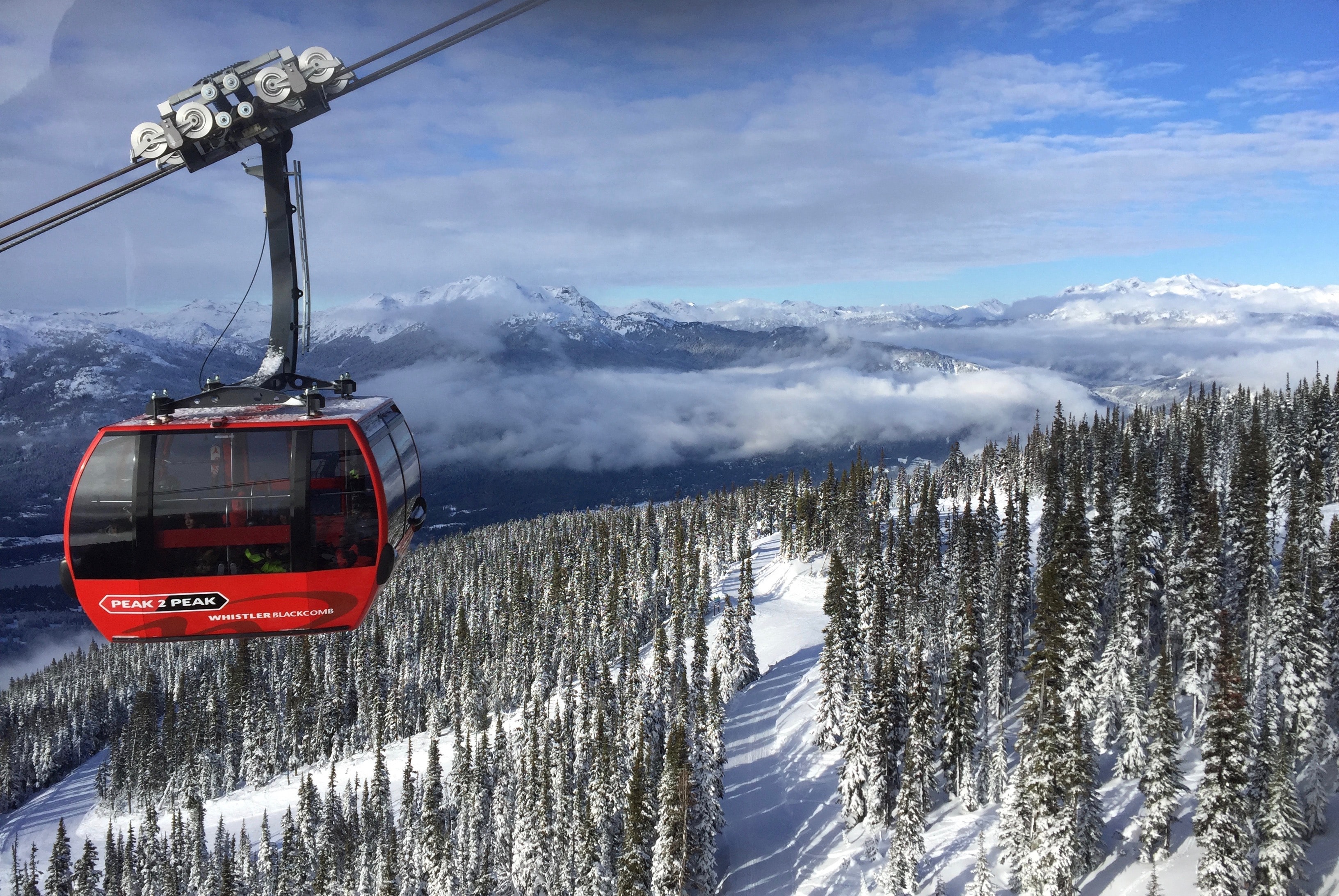 snowcapped mountains and a ski lift in whistler