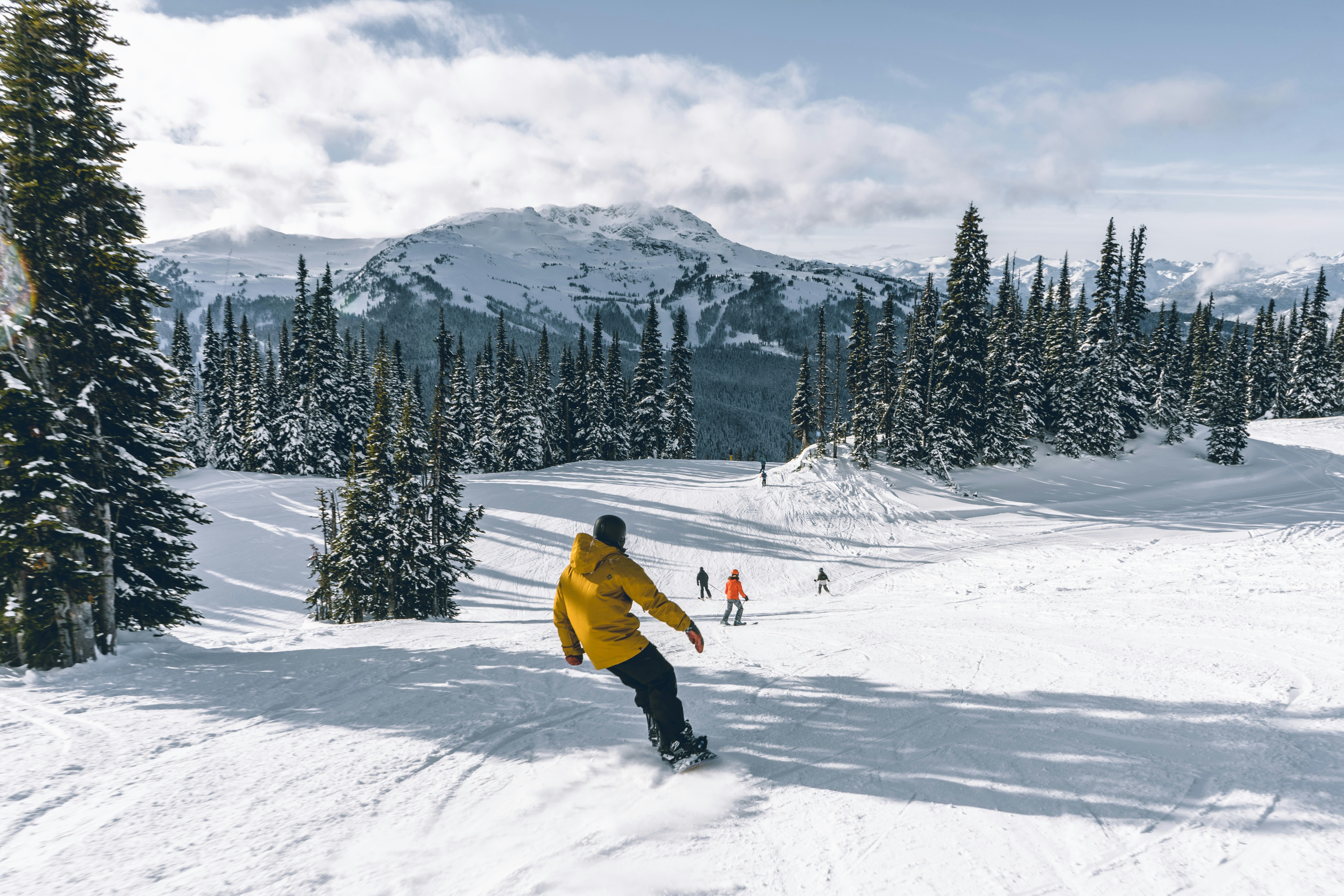 people skiing in whistler, canada