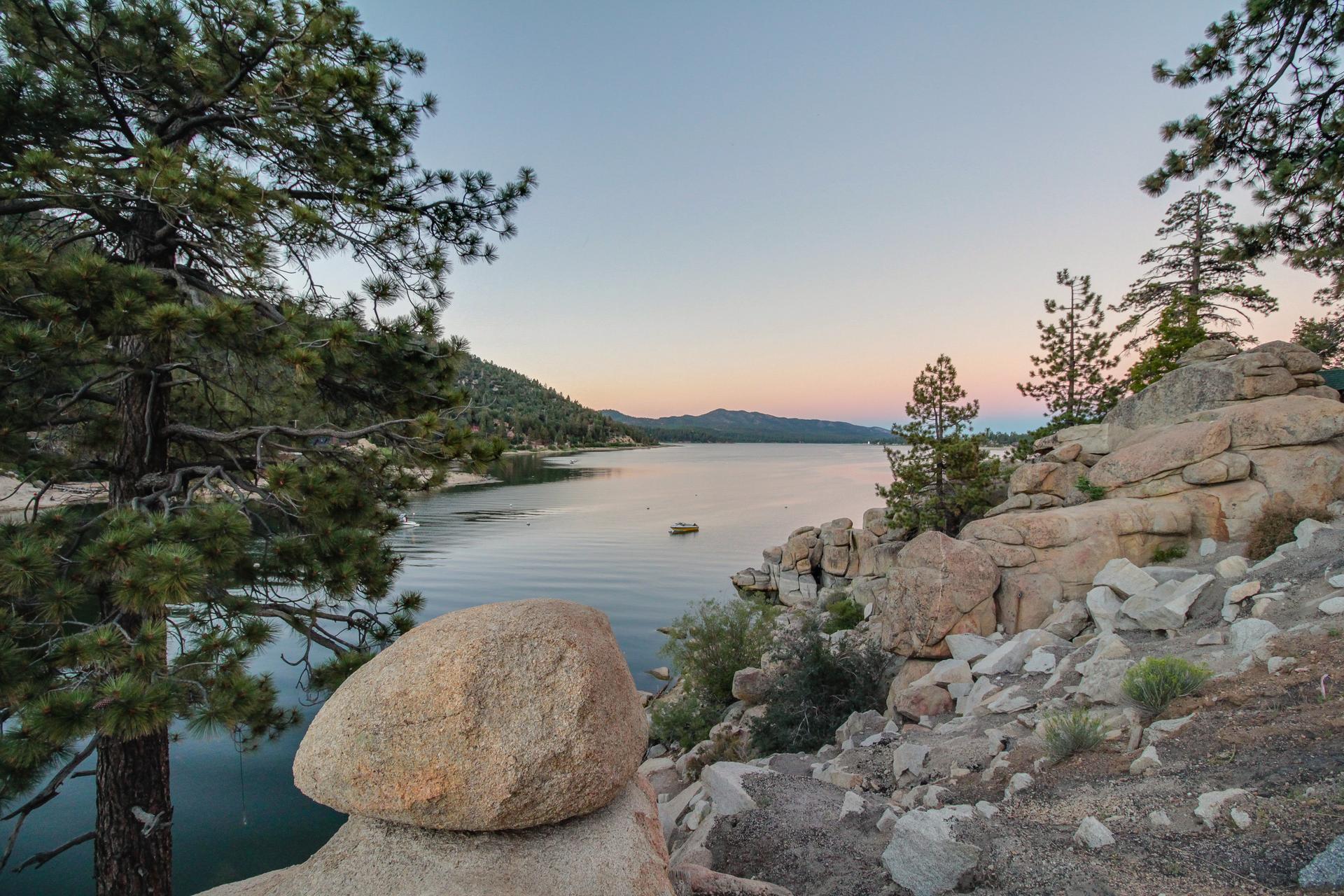View of Big Bear Lake.