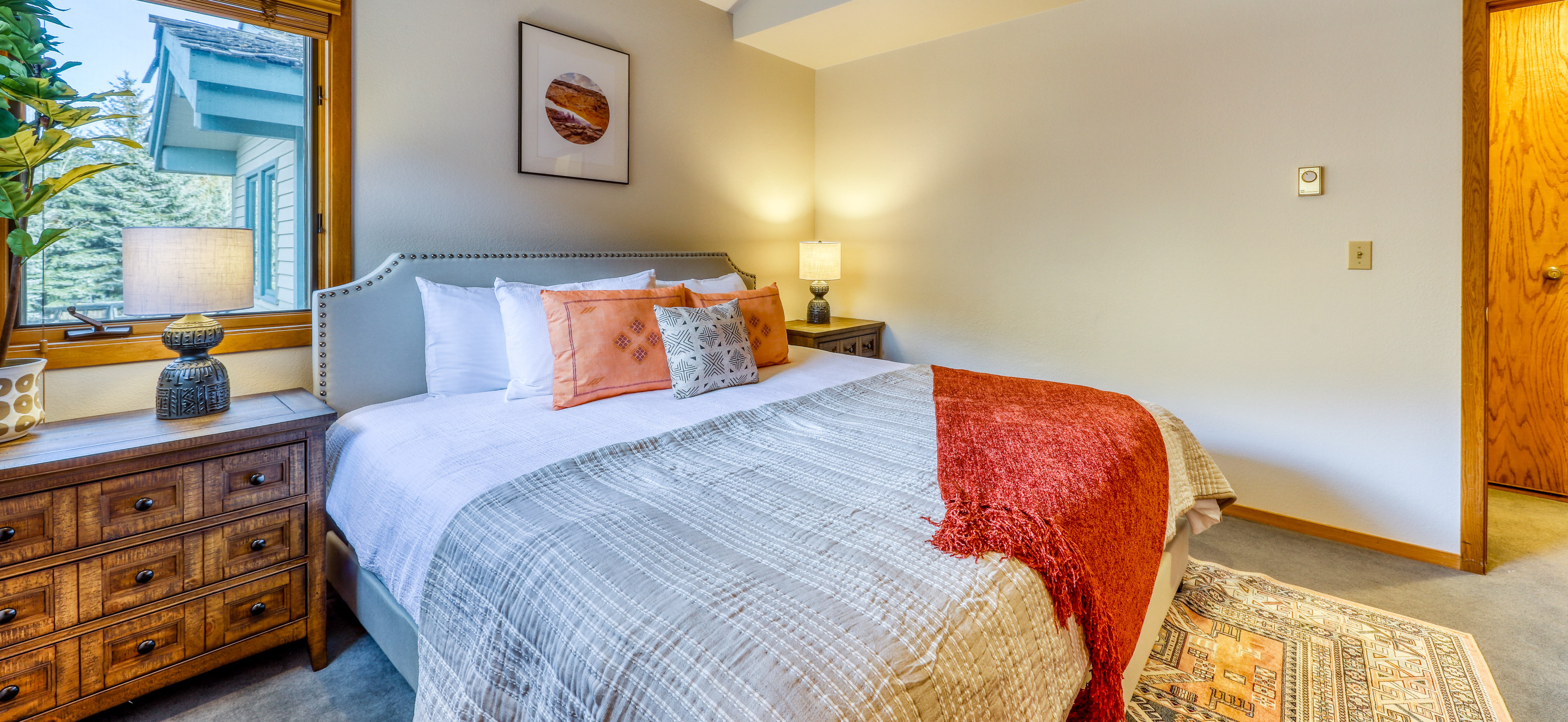 Bedroom of cabin in Ketchum, ID