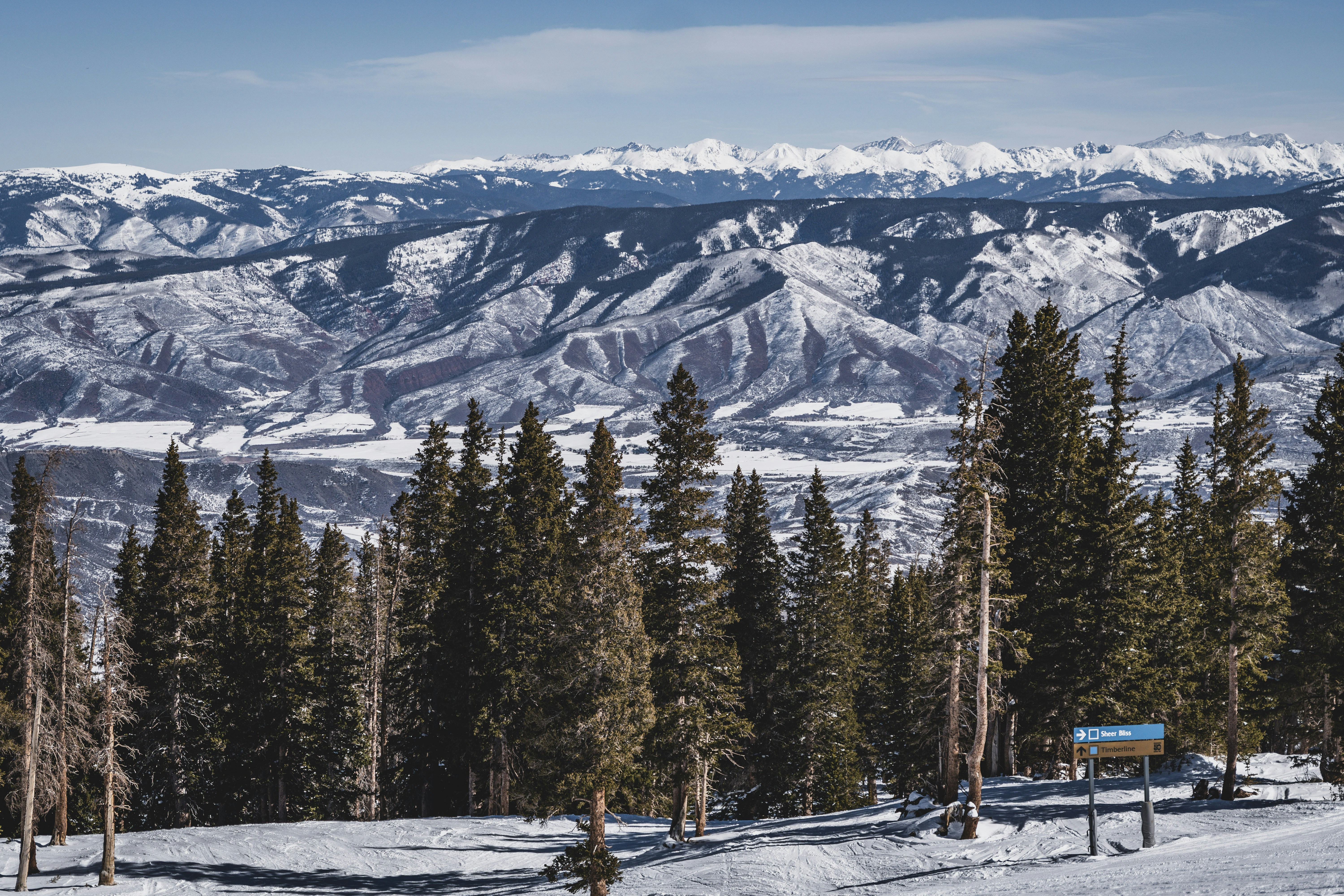 snow covered mountains in aspen, colorado