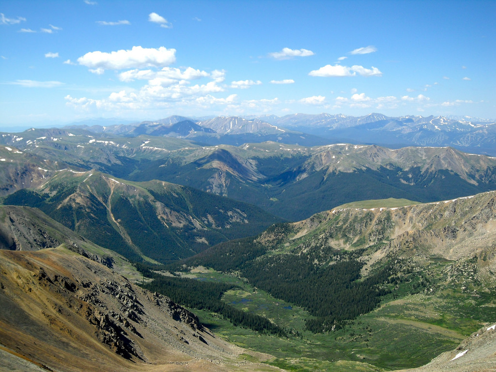 a view from the top of Torreys Peak