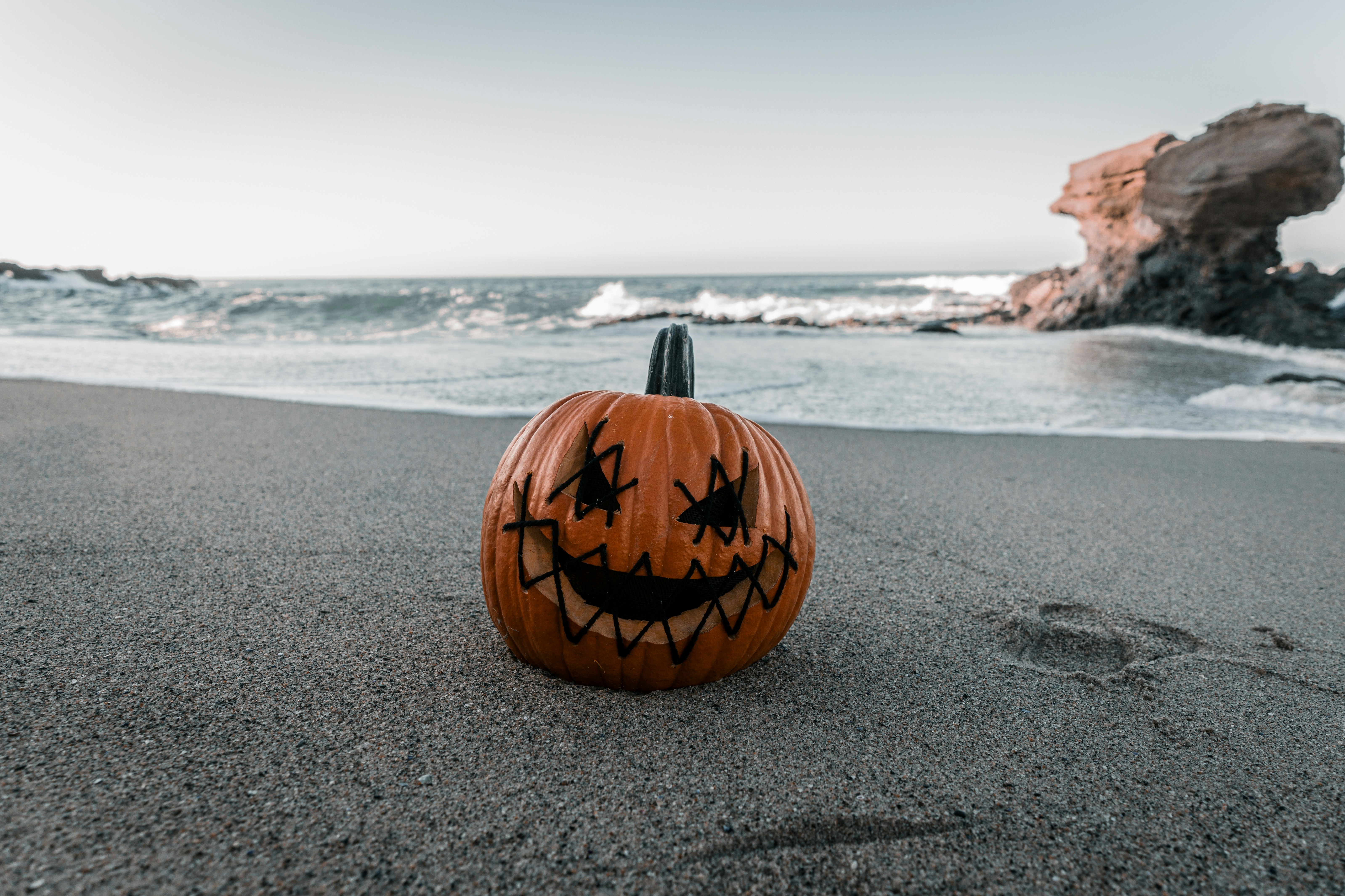 Pumpkin on the beach