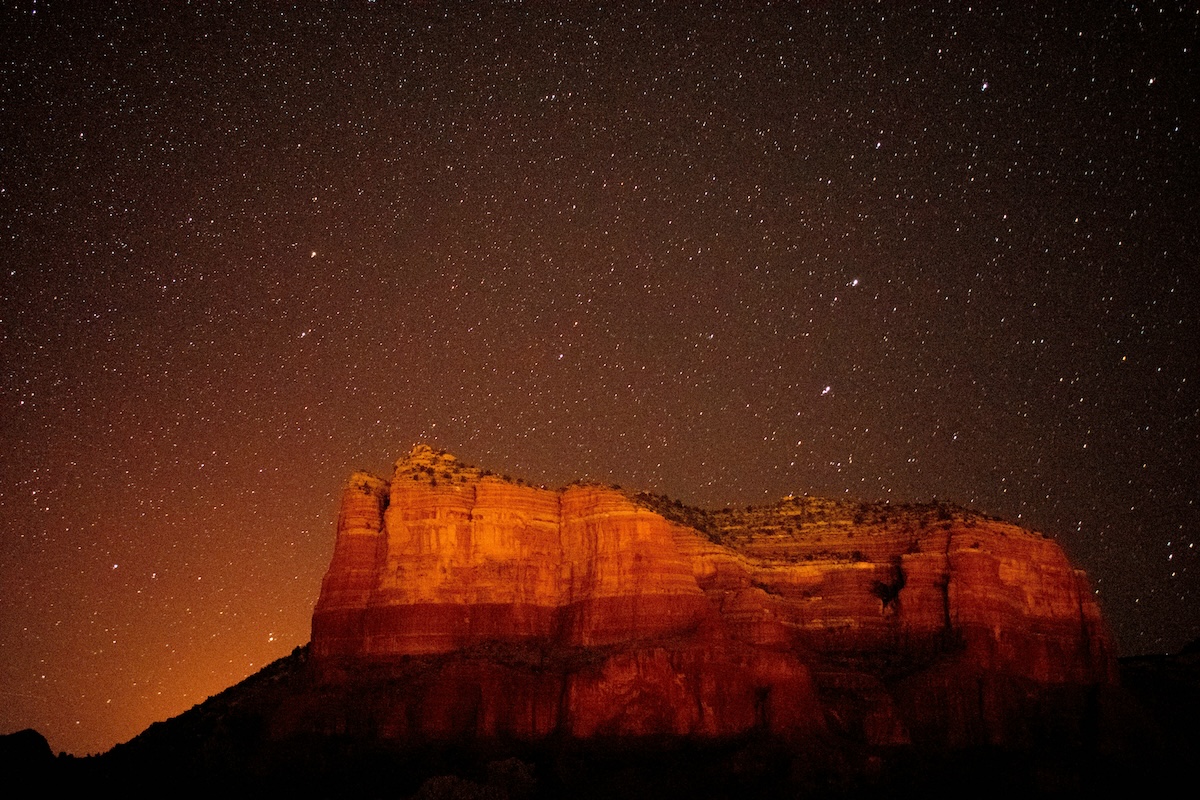 Sedona at night.