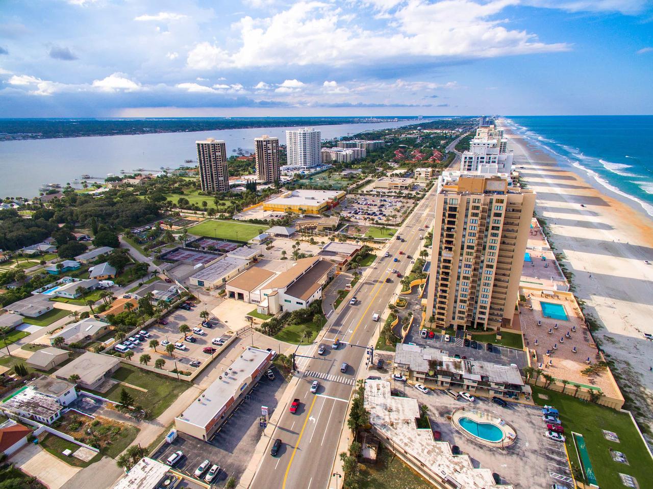 Overview of a beachside resort in Daytona Beach, Florida.