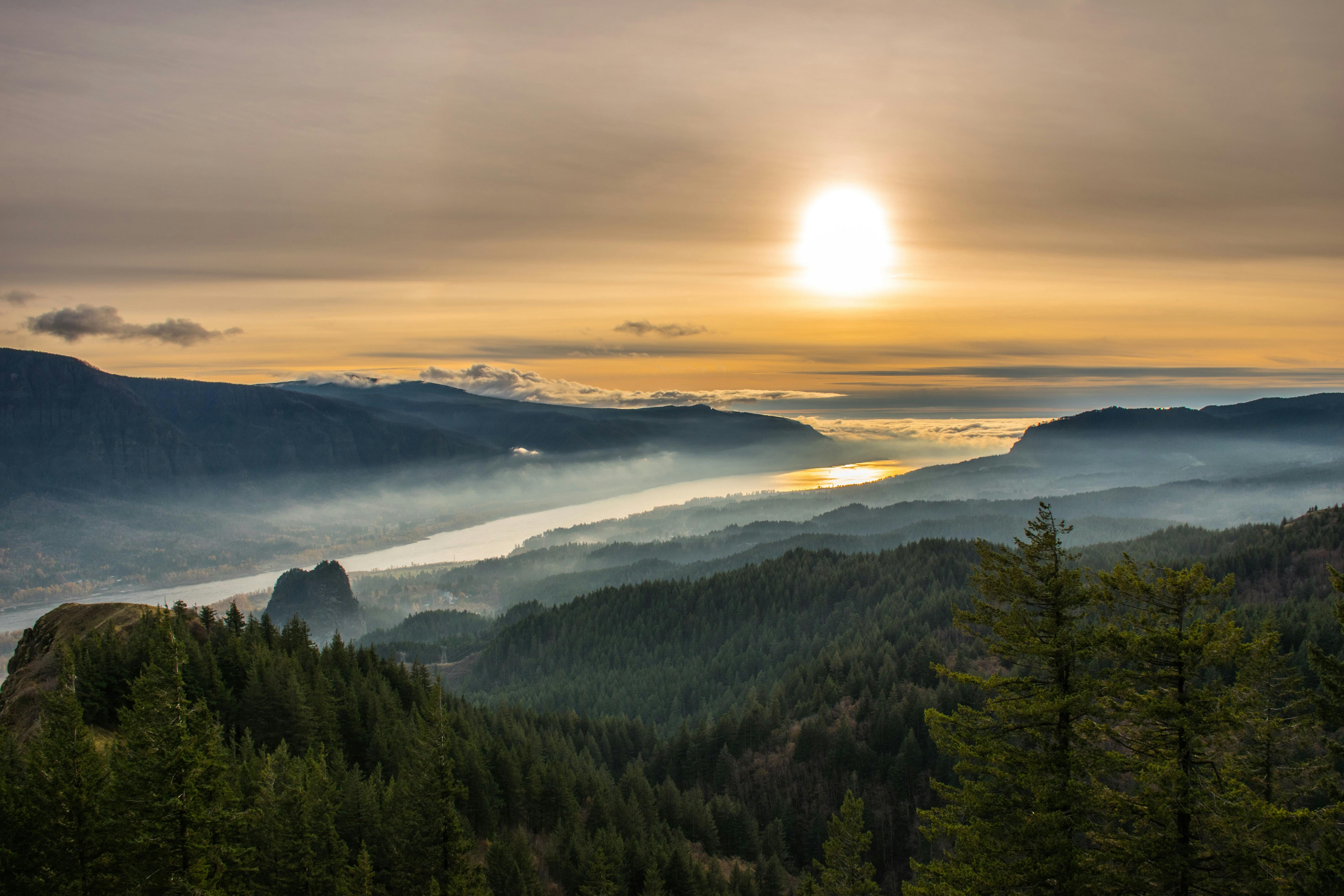 Columbia River Gorge in winter