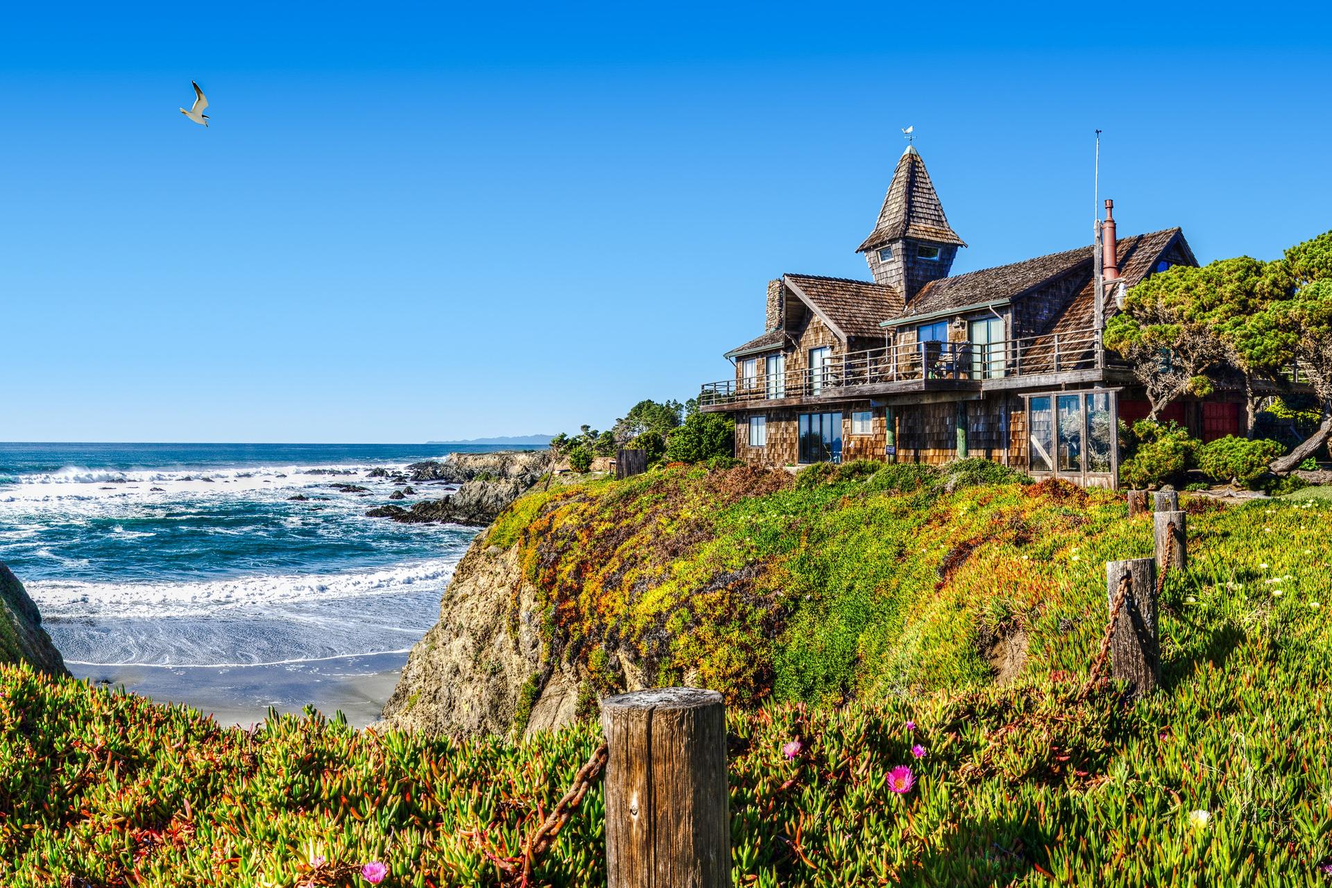 Vacation rental overlooking the coast.