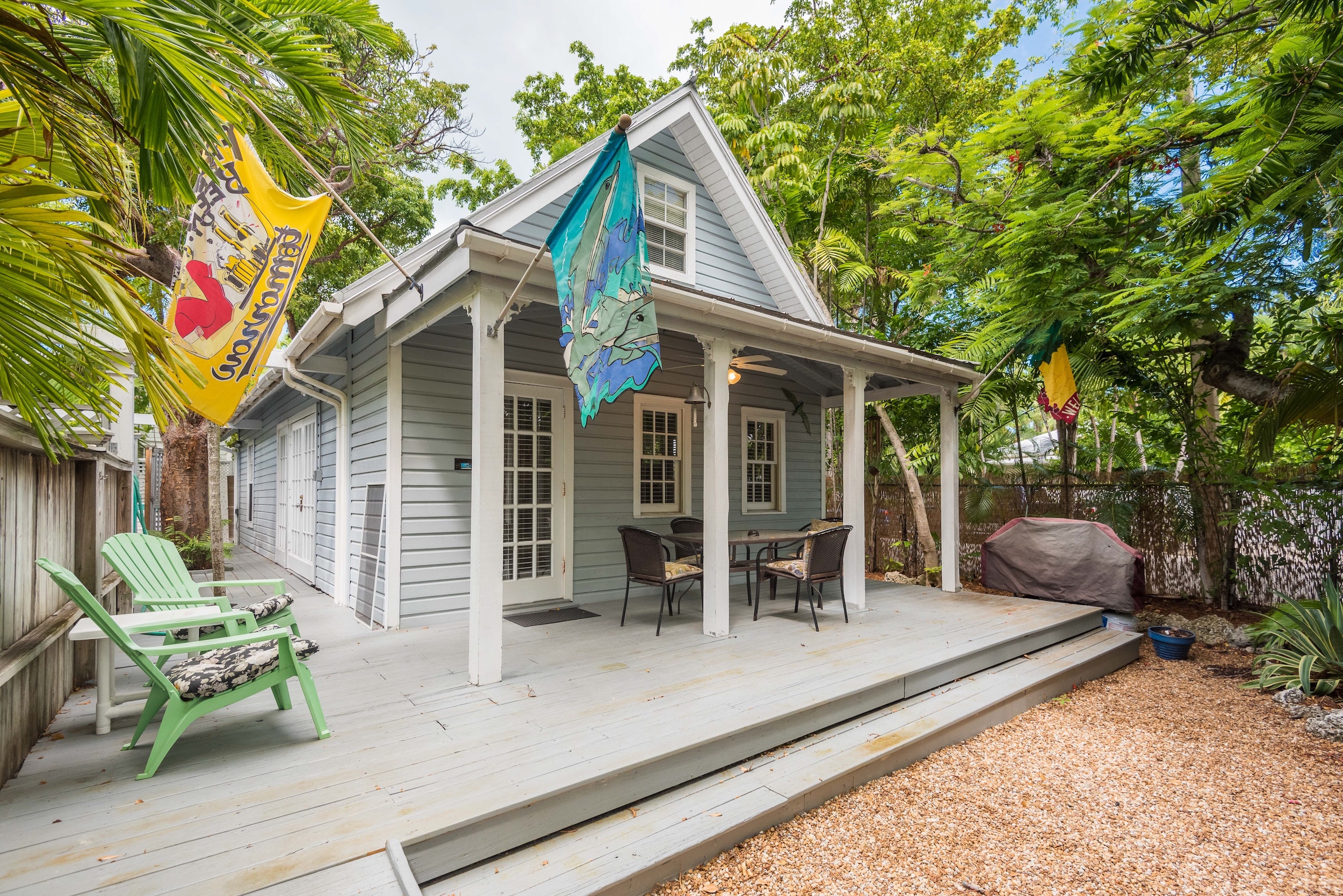 Outside deck of a cottage in Key West, FL